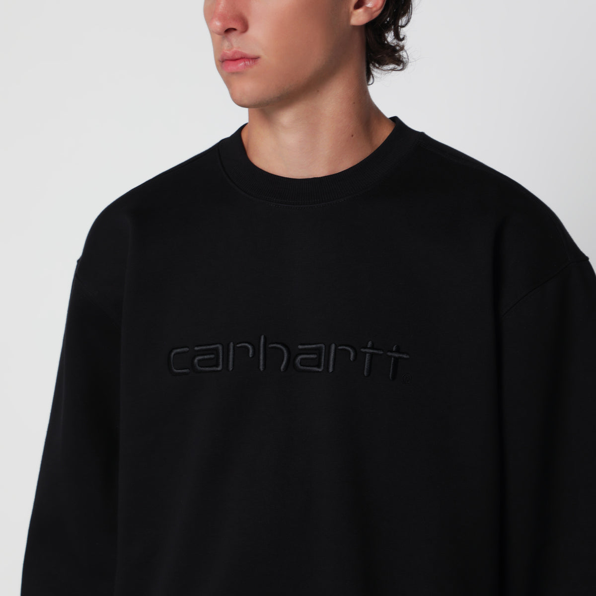 Schwarzes Carhartt Sweatshirt aus Baumwollmischung