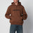 Felpa con cappuccio marrone in cotone