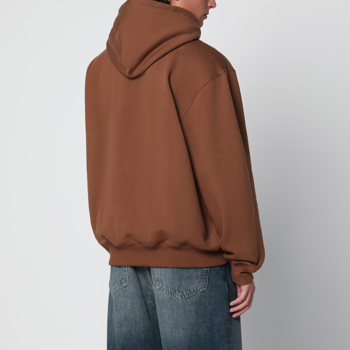 Hooded Carhartt Brown Cotton Blend Sweatshirt