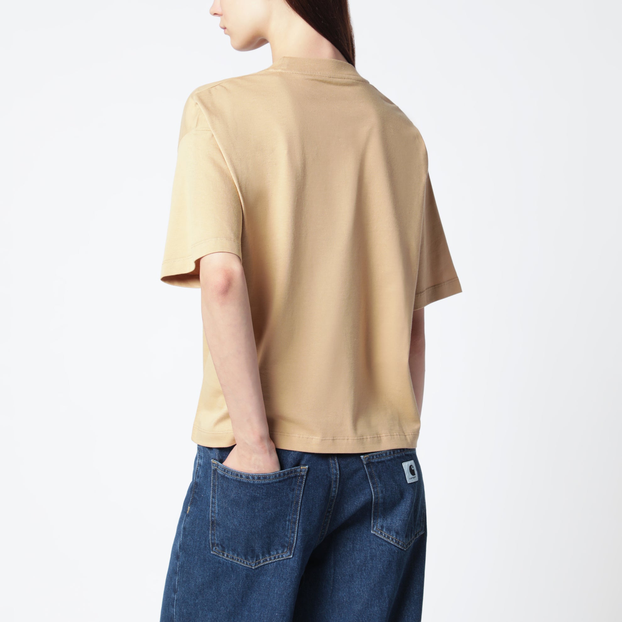 T-shirt corta Chester in cotone bio marrone