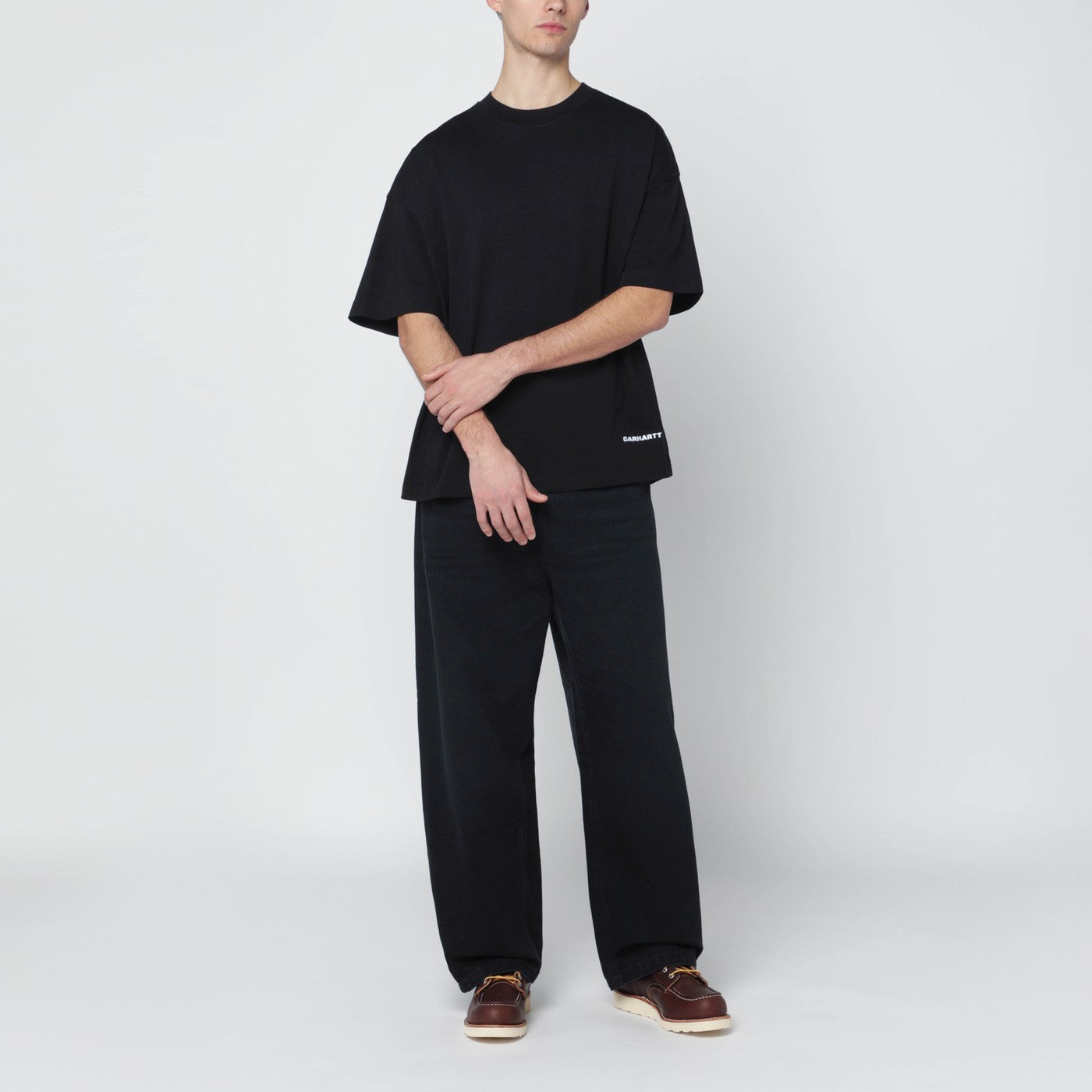 Black S/S Link Script T-Shirt