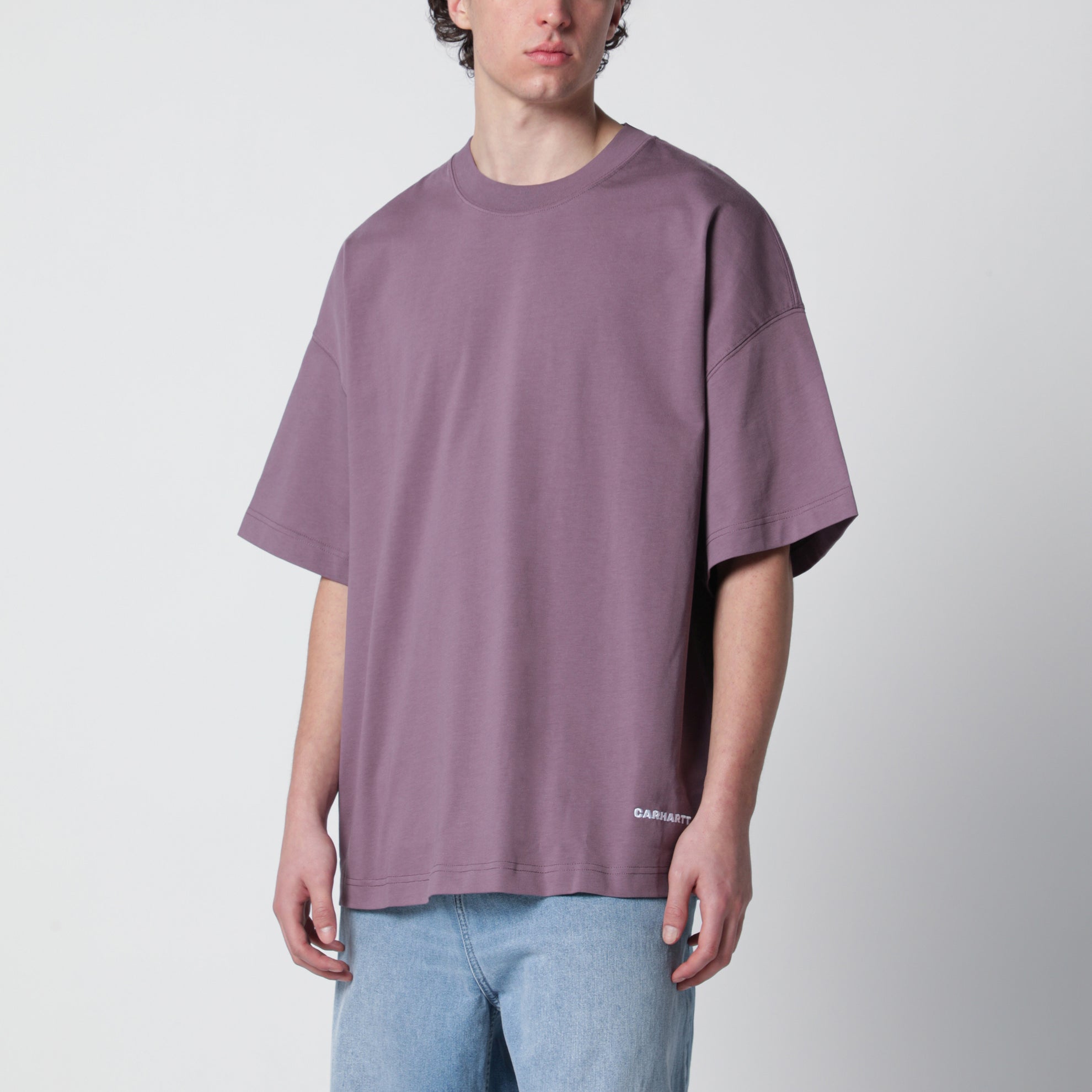 S/S Link Script T-Shirt Phlox/White