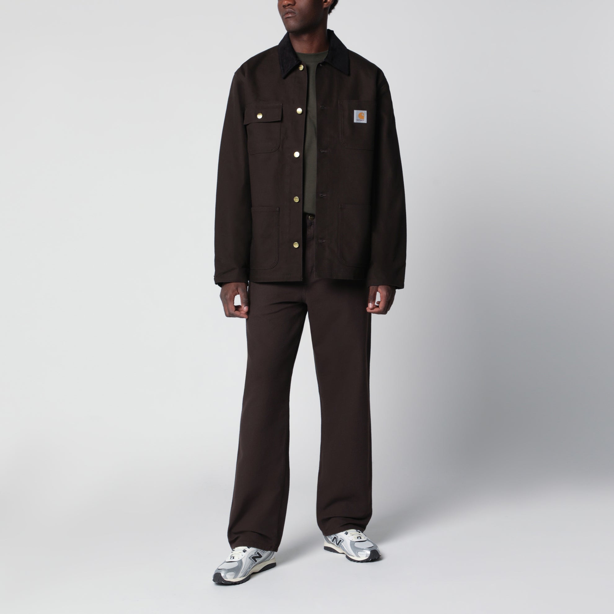 Single Knee Pant in Tobacco organic cotton canvas