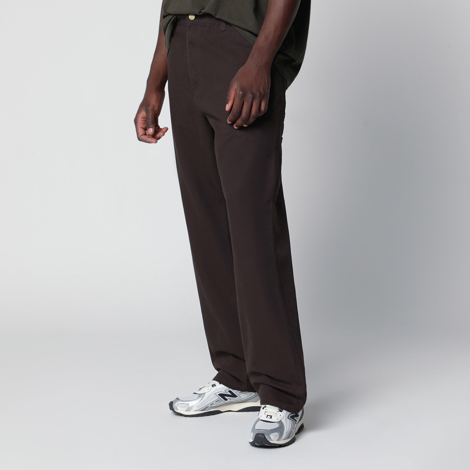 Single Knee Pant in Tobacco organic cotton canvas