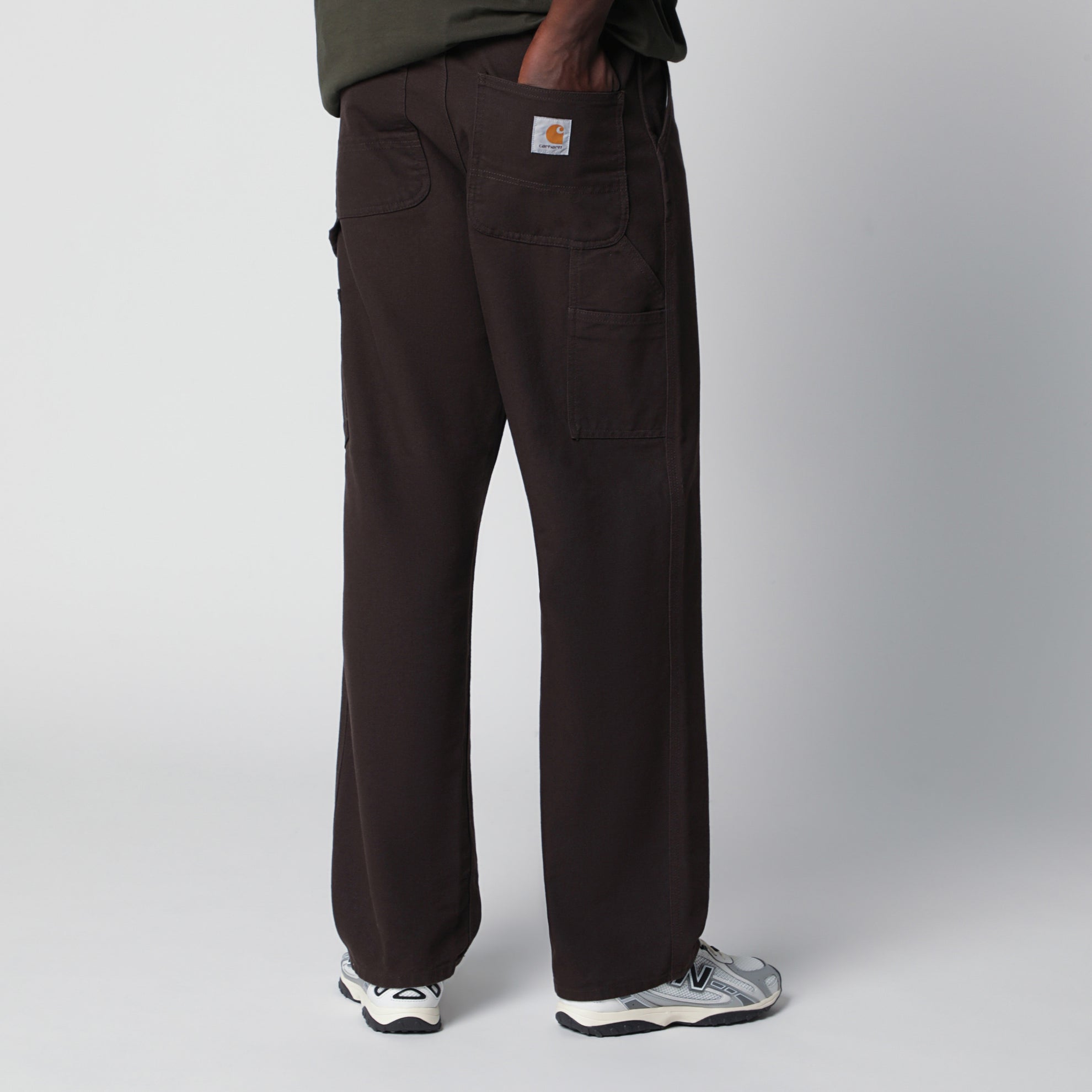 Single Knee Pant in Tobacco organic cotton canvas