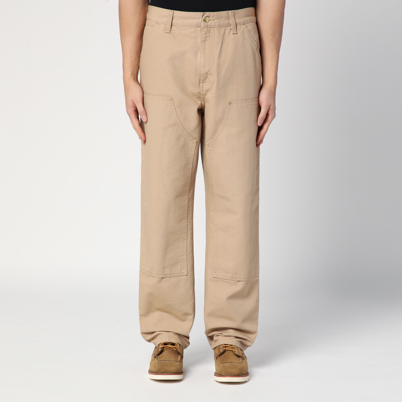 Pantalon Double Knee Pant Dusty Brown Rinsed