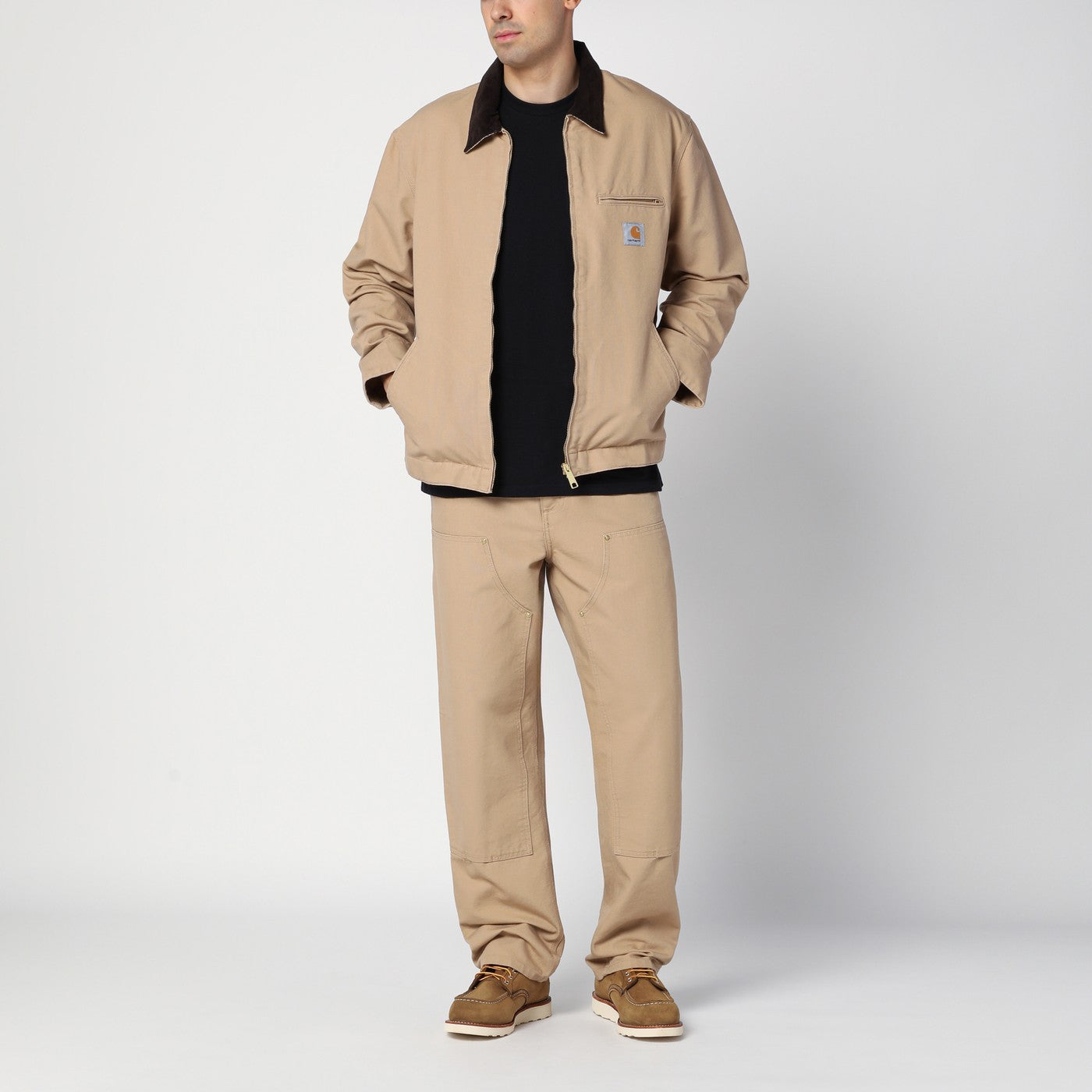 Pantalon Double Knee Pant Dusty Brown Rinsed