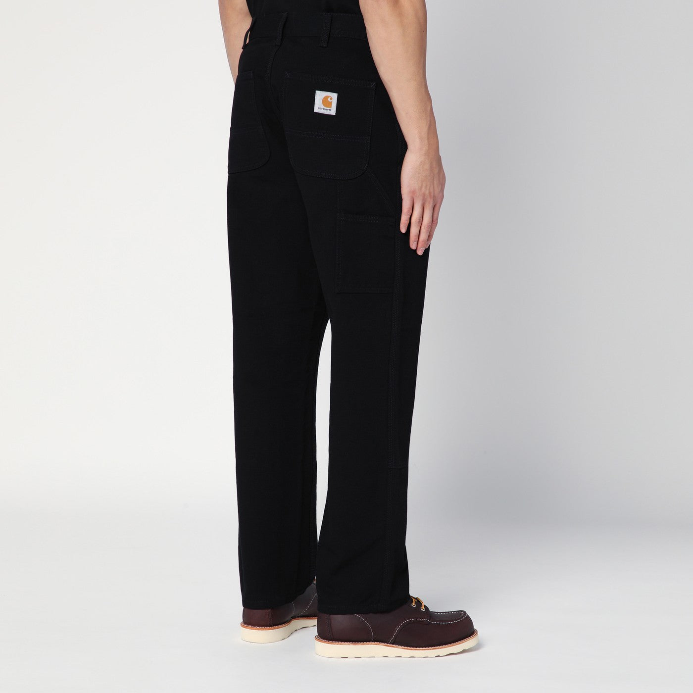 Black Rinsed Double Knee Pant