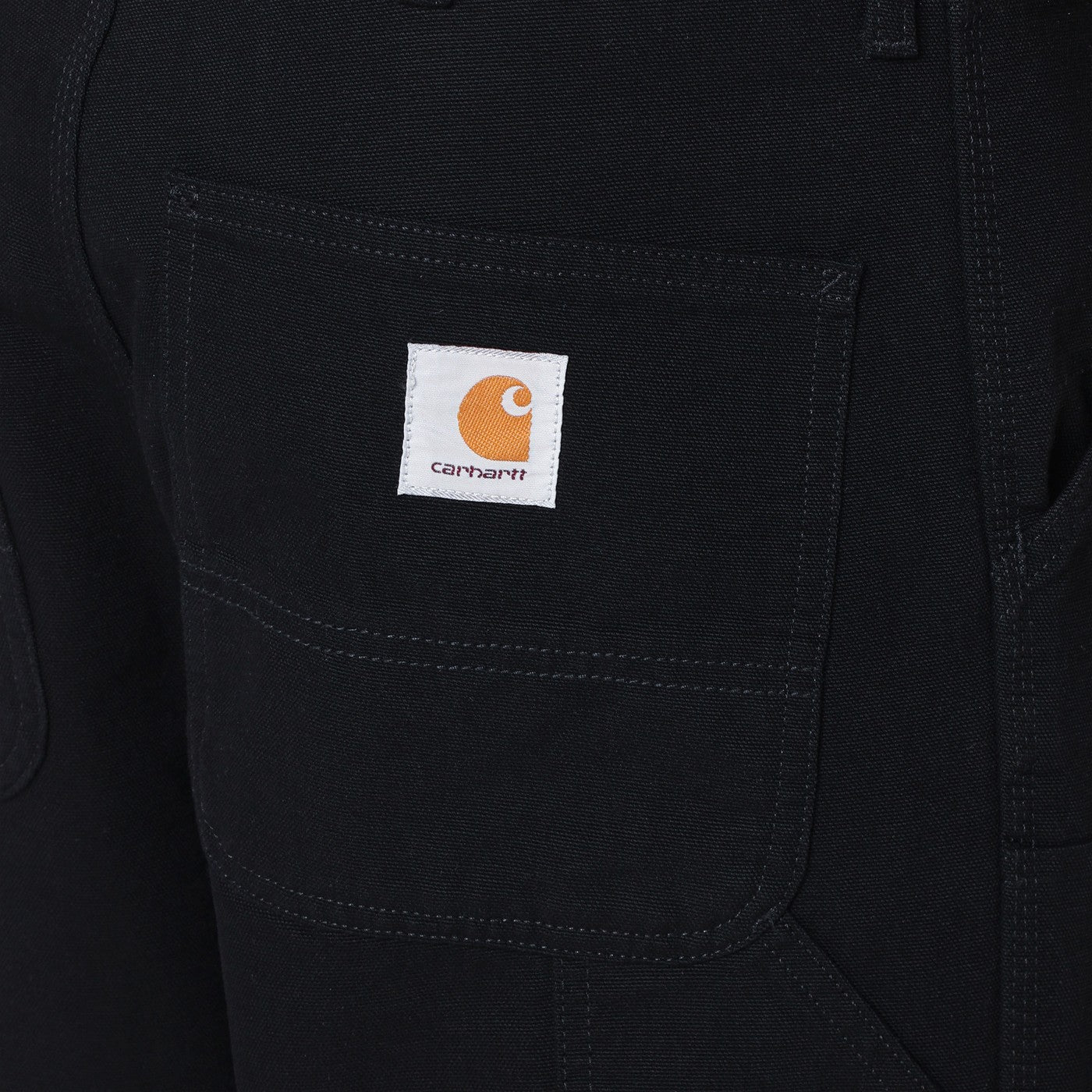 Black Rinsed Double Knee Pant