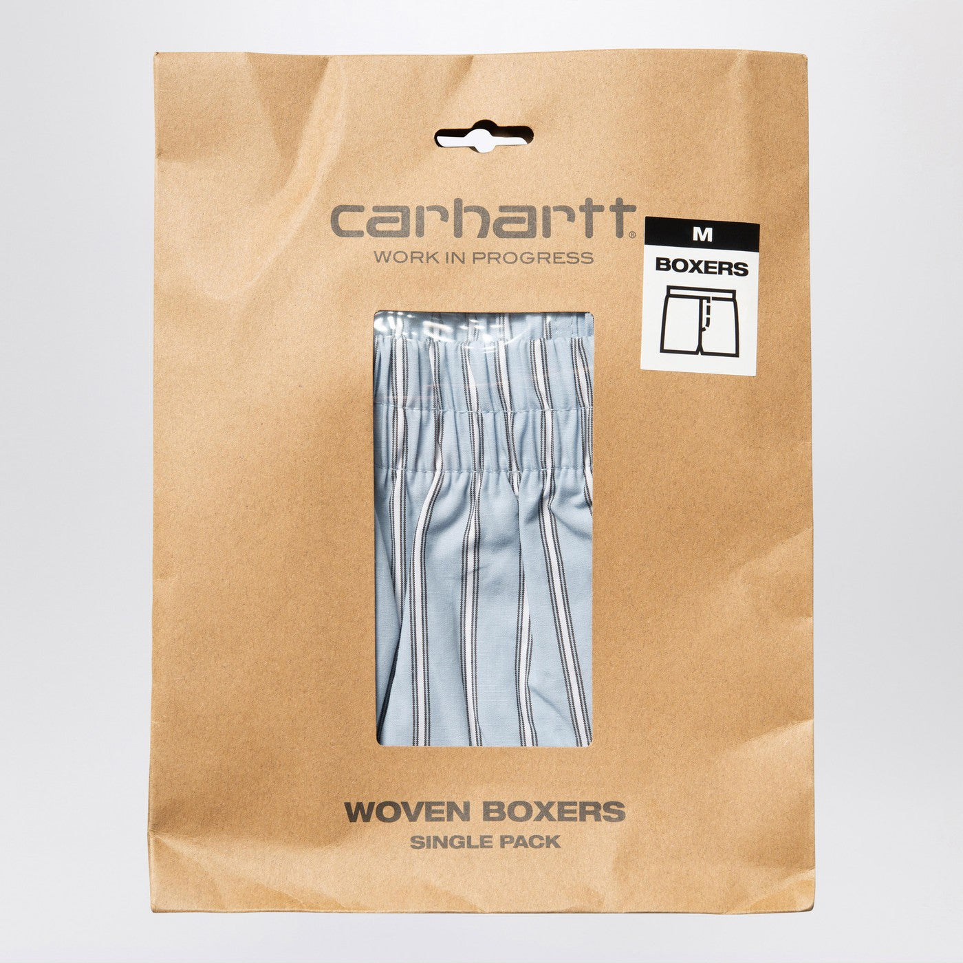 Baumwoll-Boxershorts im Streifenmuster Grimsby / Blue Fog