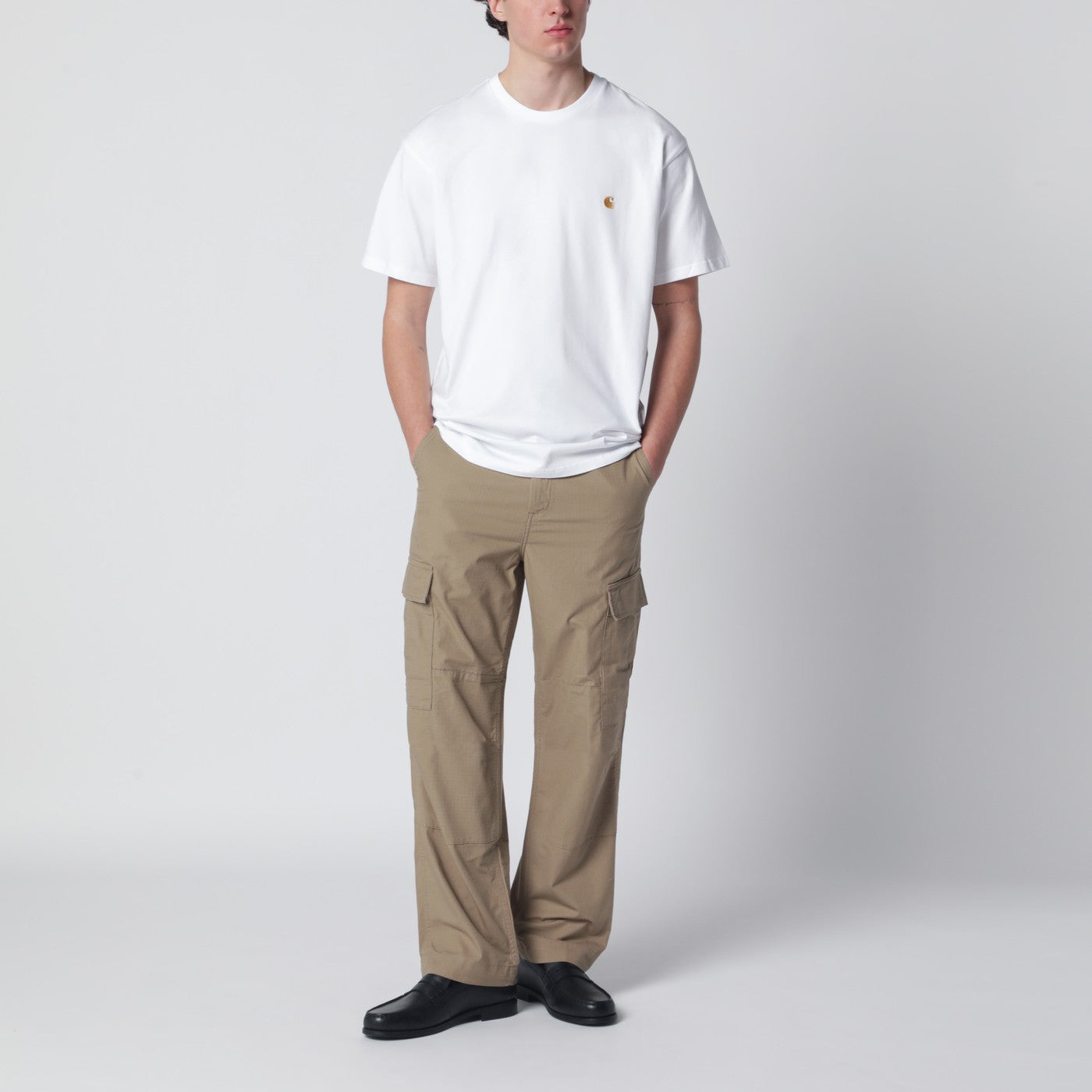 Light brown regular cargo trousers