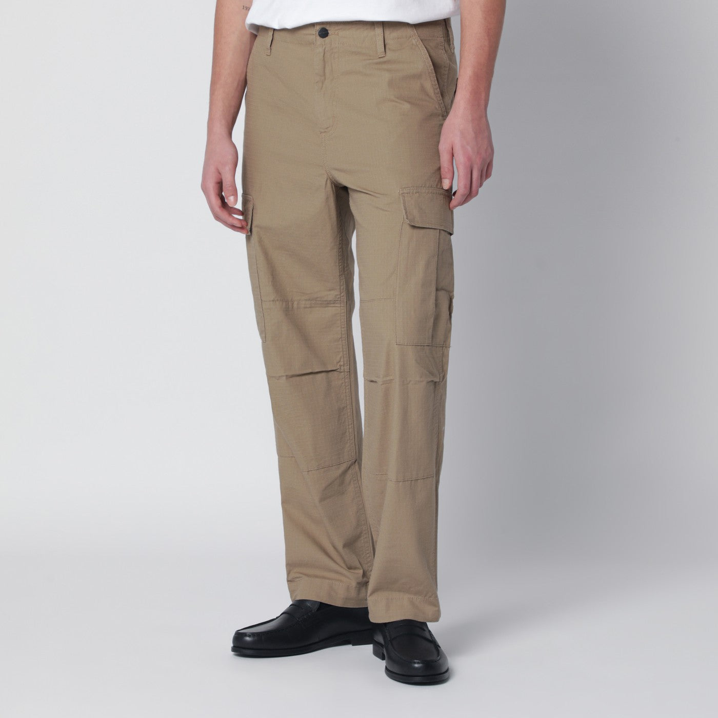 Light brown regular cargo trousers
