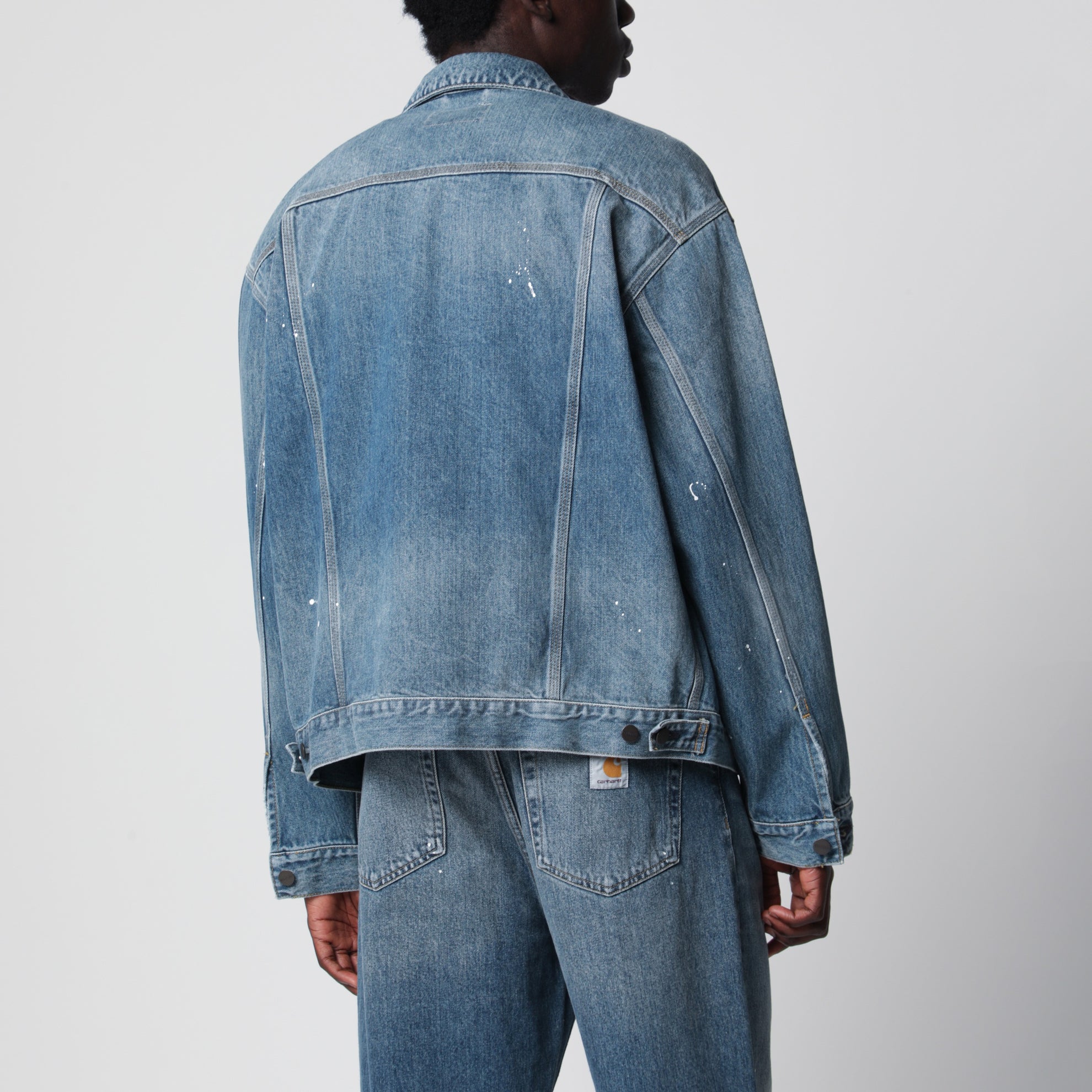 Giacca Helston in denim pesante blu