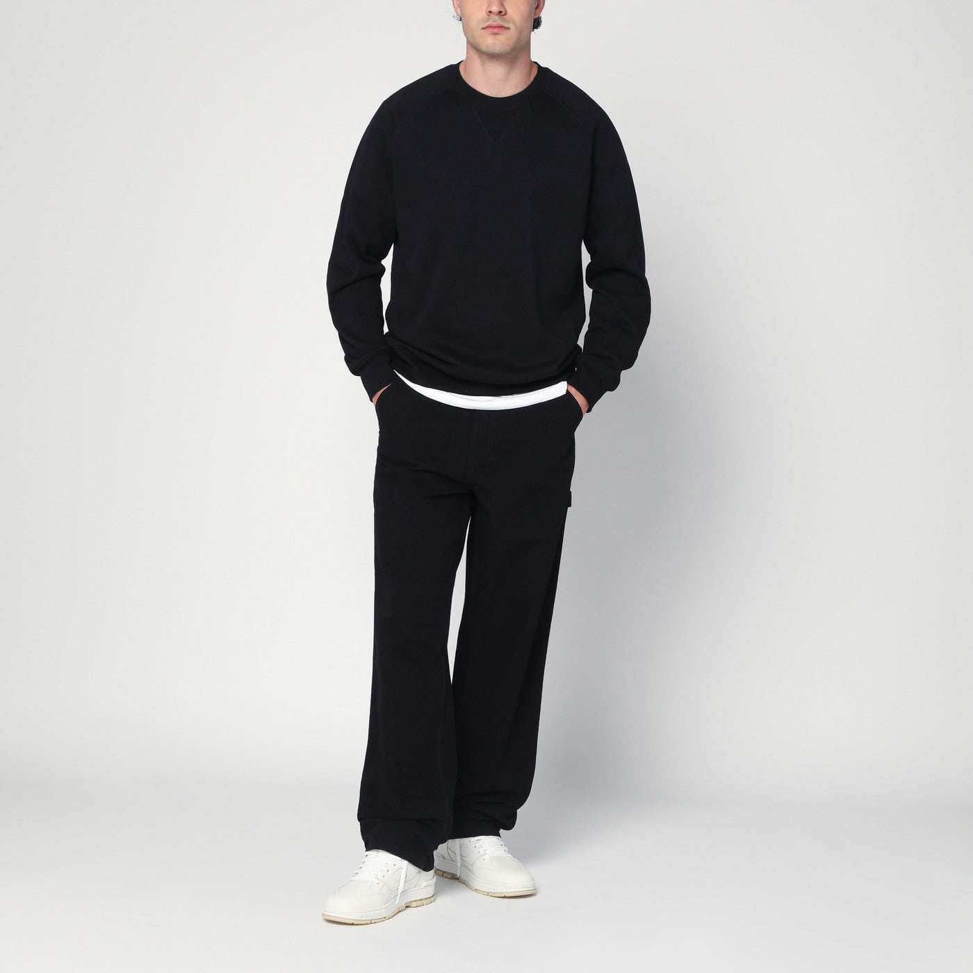 Black Chase sweatshirt in cotton blend
