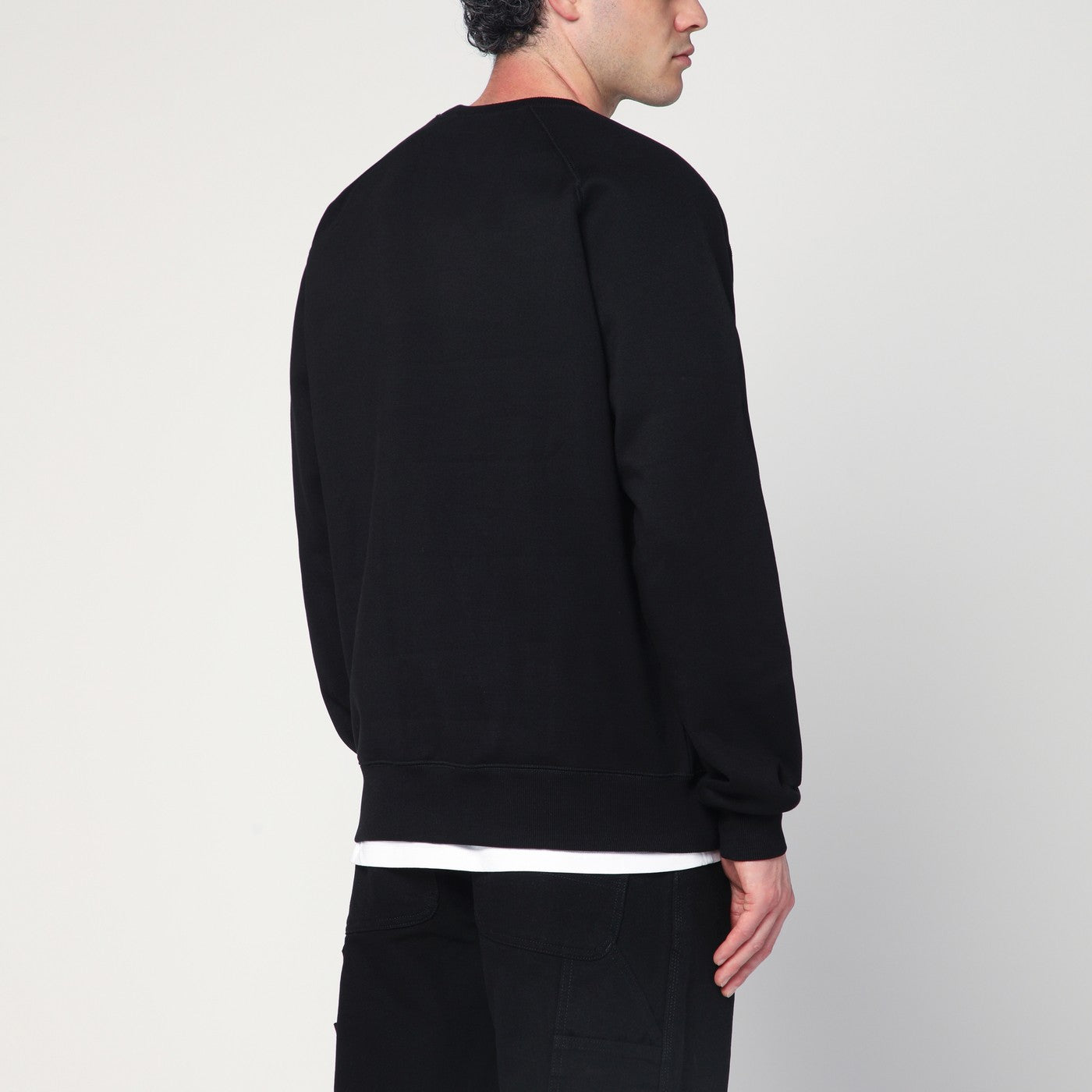 Black Chase sweatshirt in cotton blend