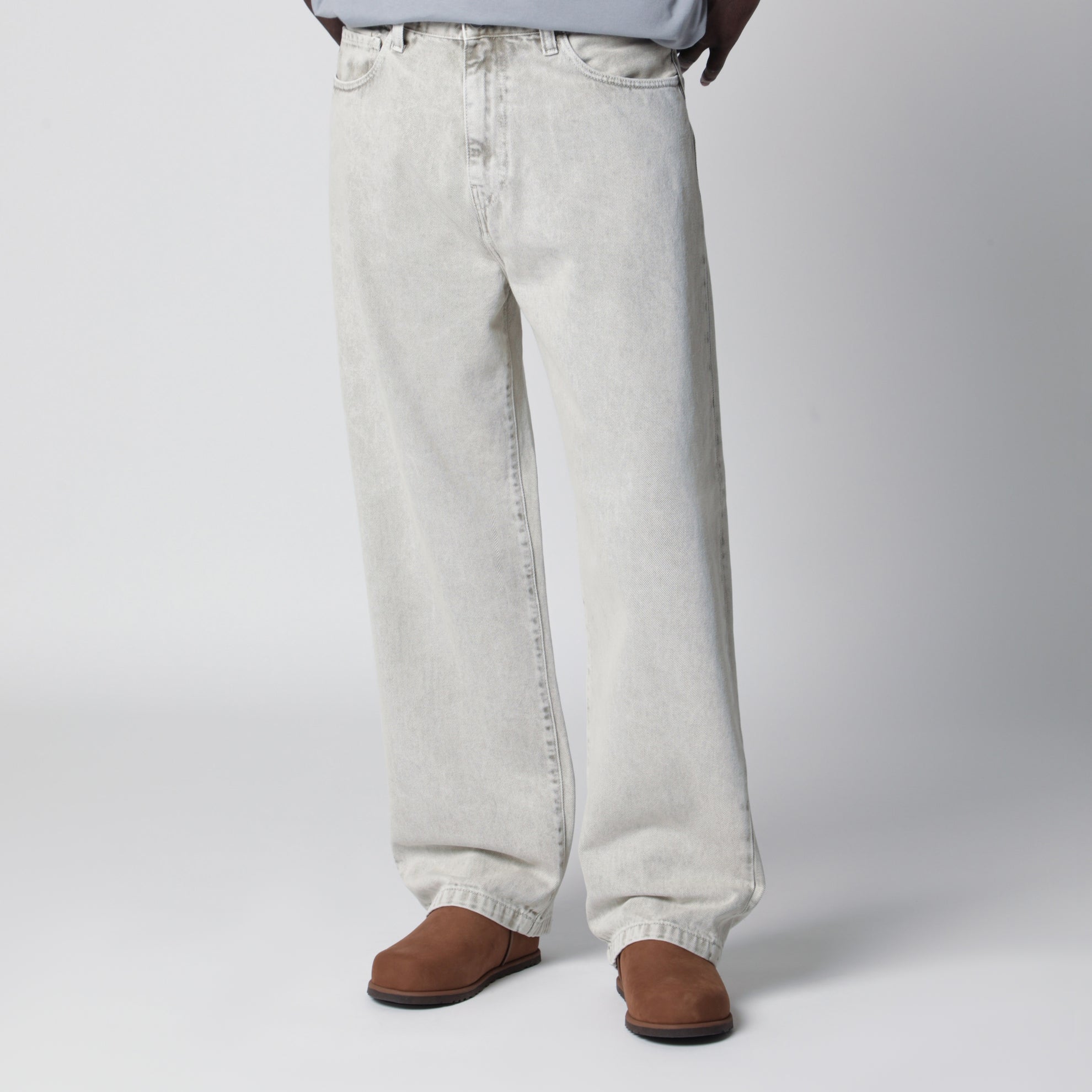 Pantaloni Landon in denim di cotone bianco