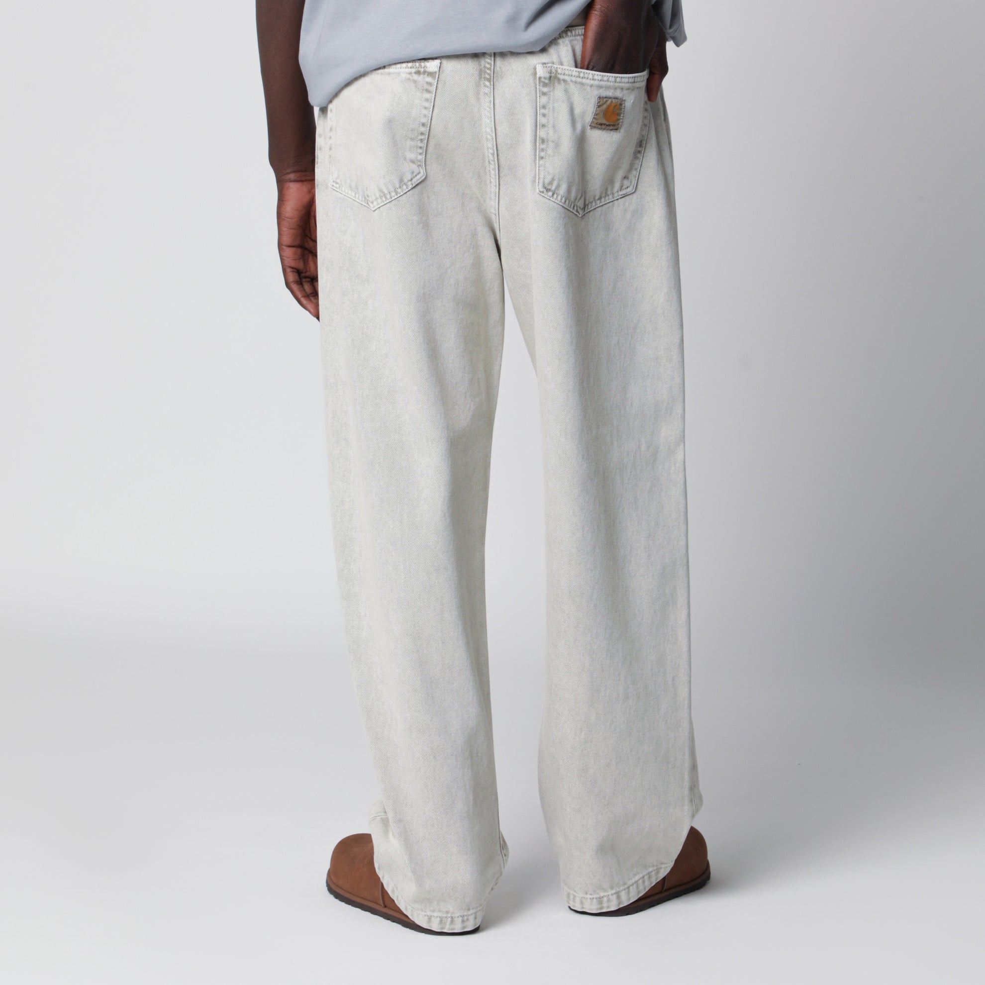 Pantaloni Landon in denim di cotone bianco