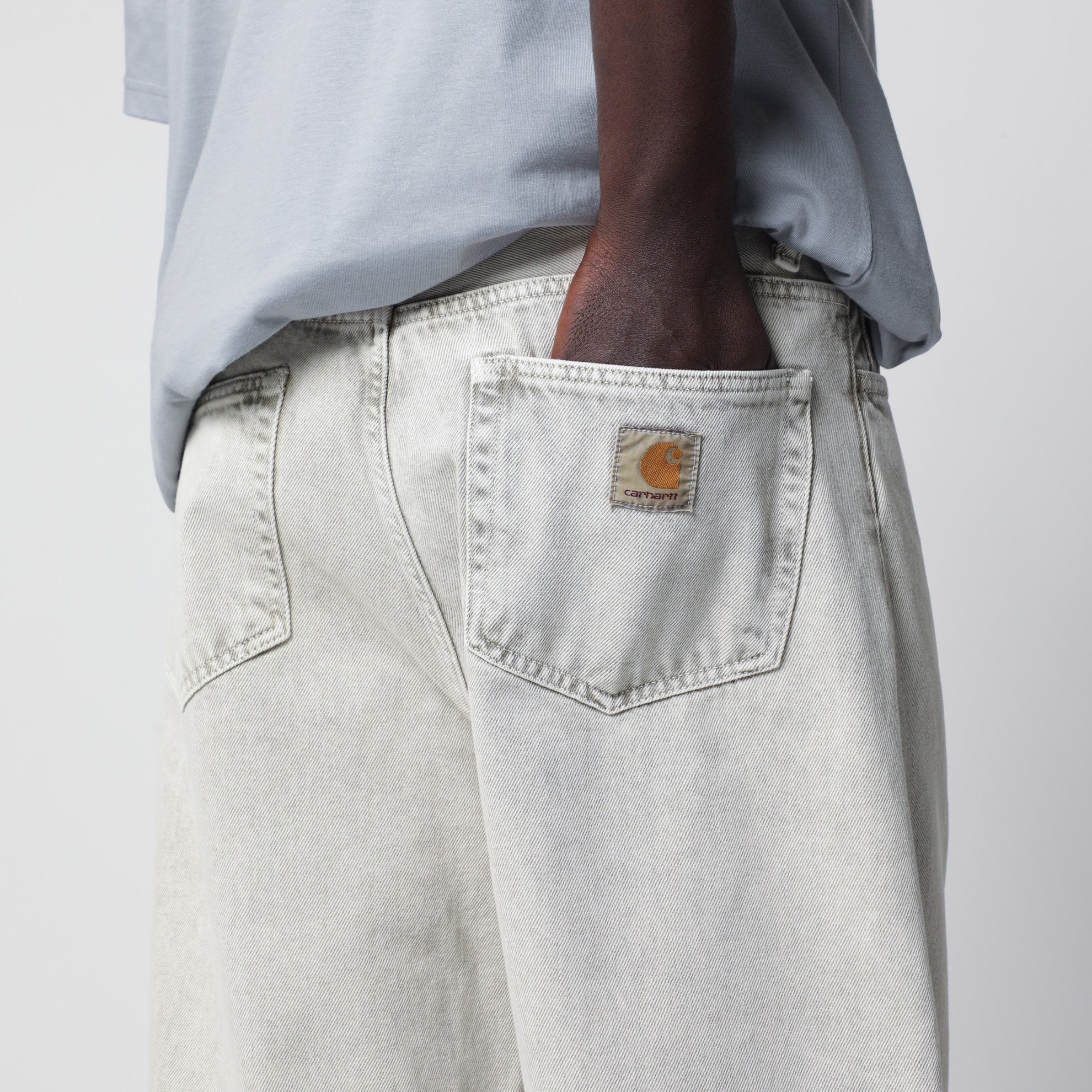Pantaloni Landon in denim di cotone bianco