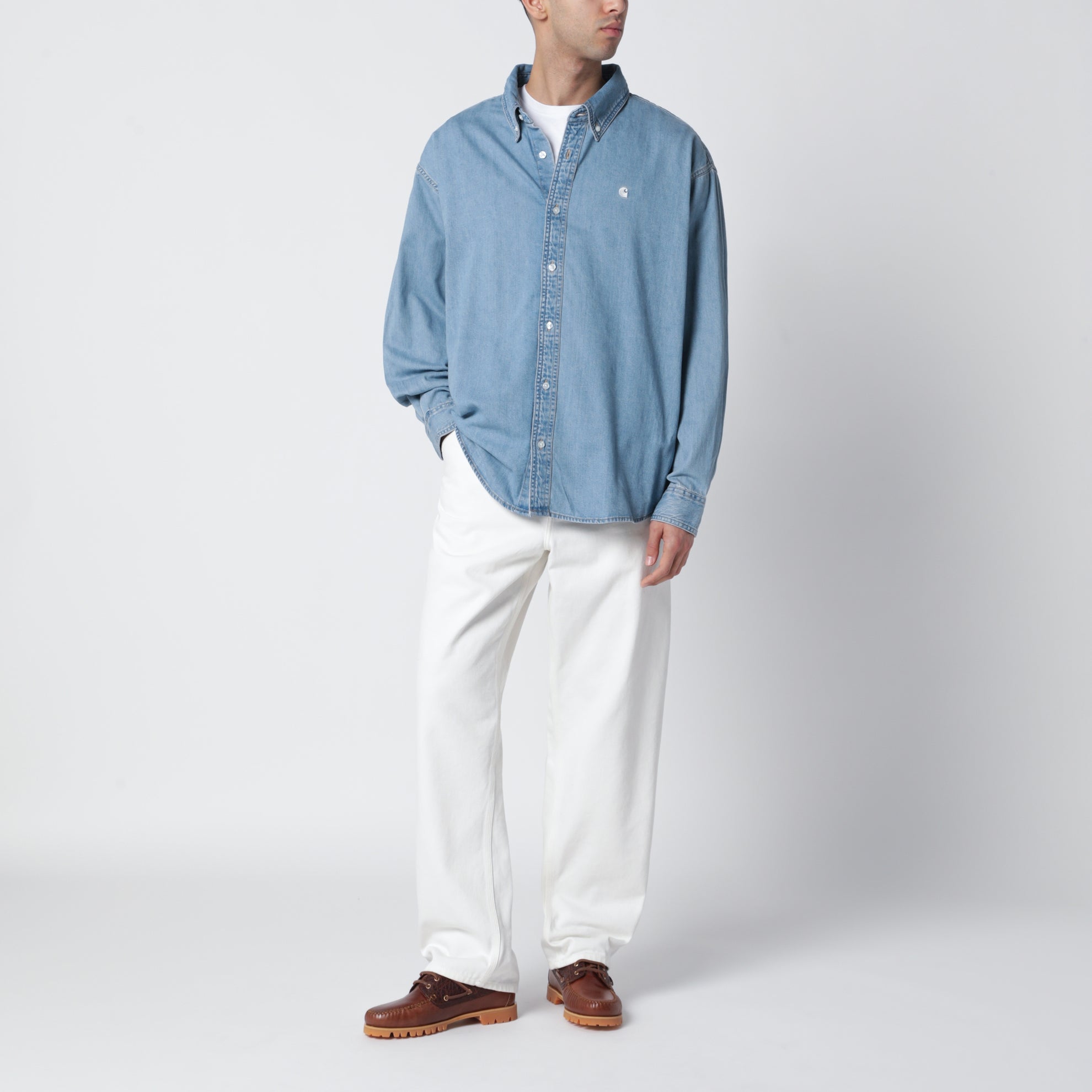 L/S Lucas Shirt Blue/Bleached