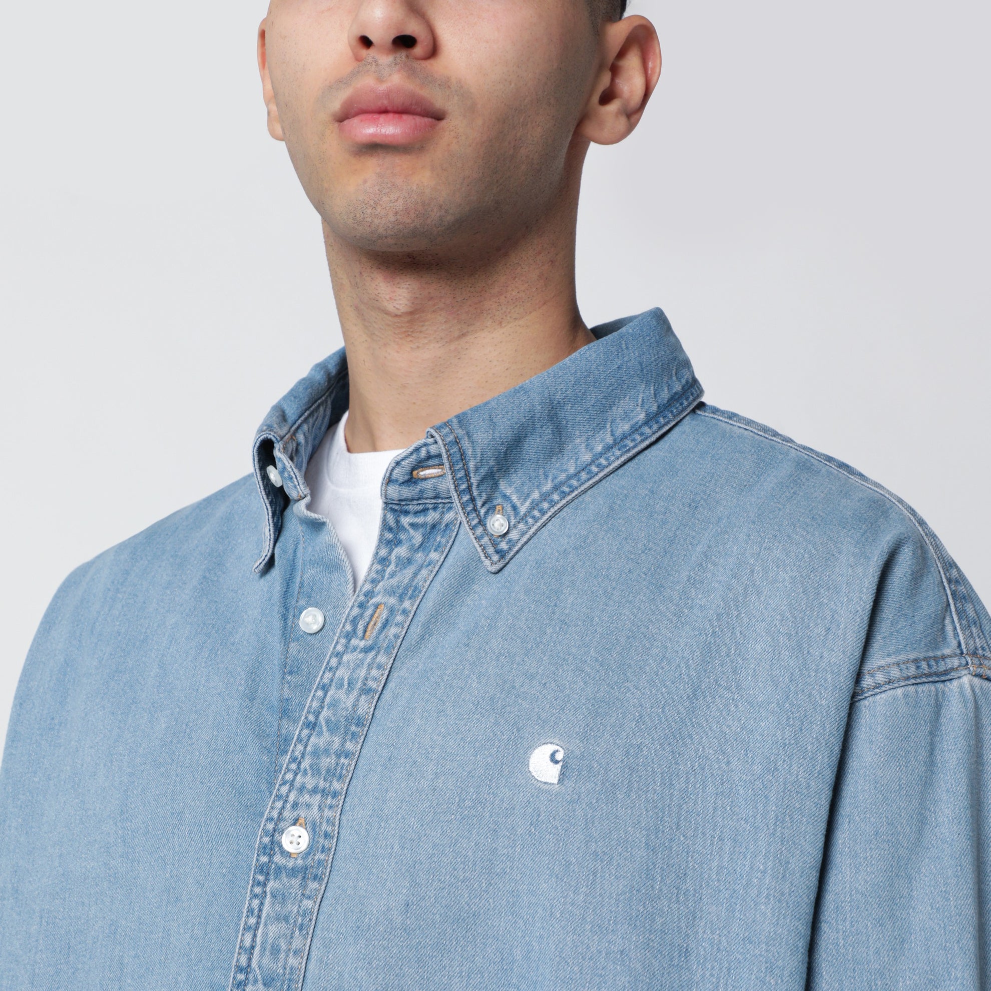 L/S Lucas Shirt Blue/Bleached