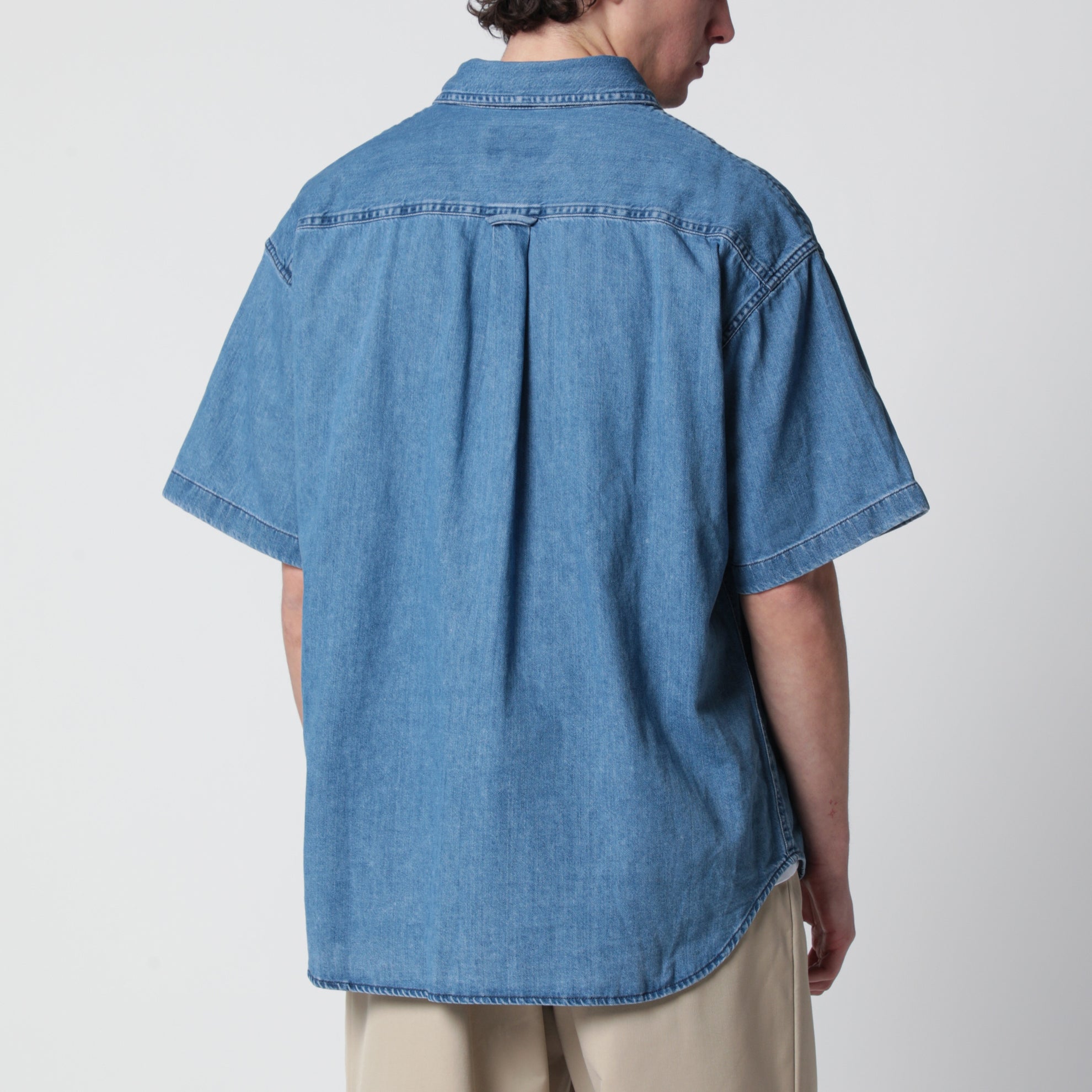 Camicia S/S Lucas in denim Blue/Stone washed