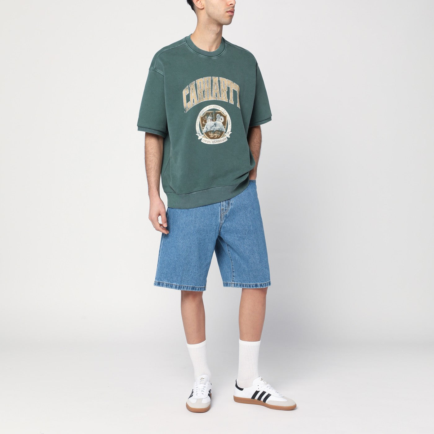 Library Sweatshirt color verde Conifer