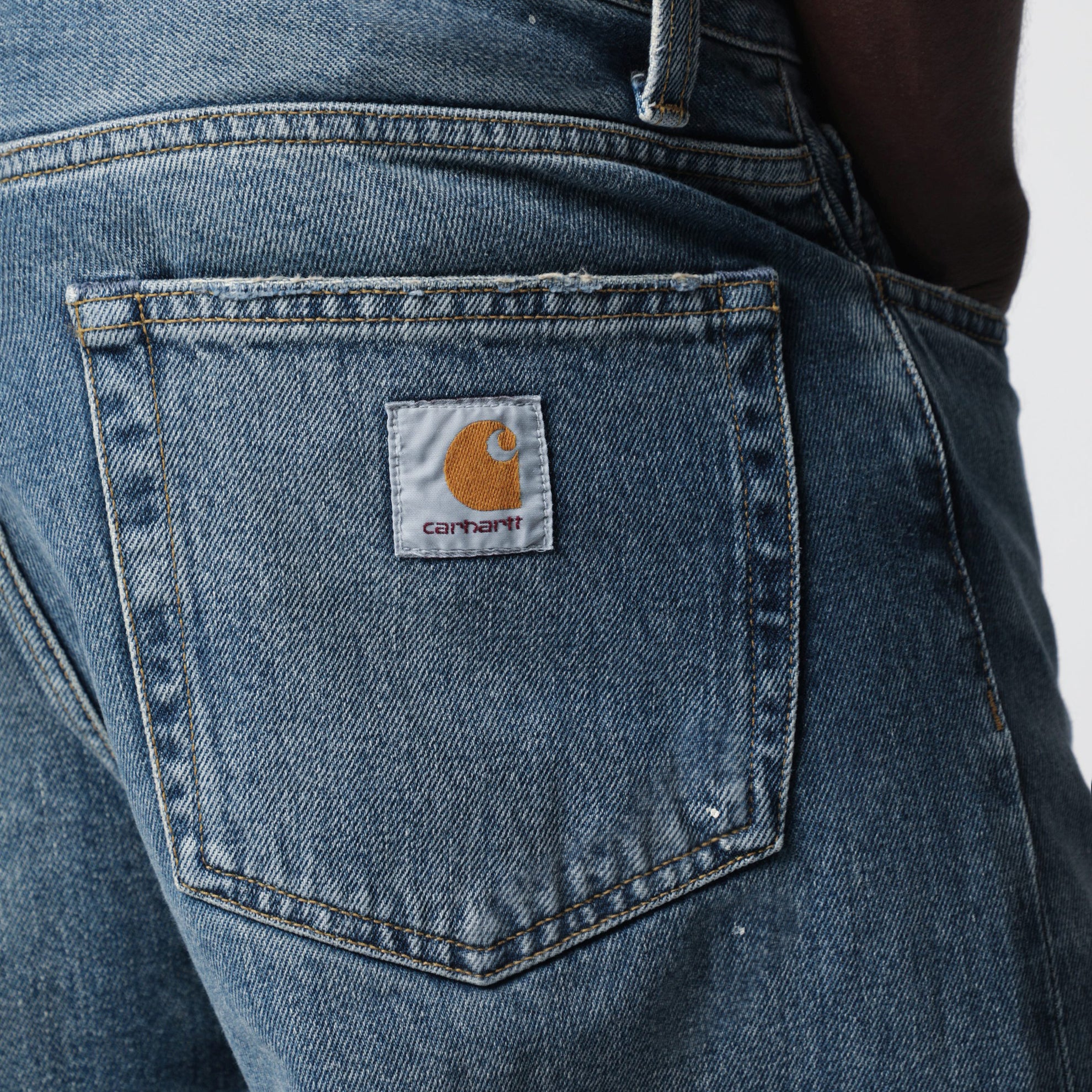 Landon Pant Blue/Destroy wash splatter