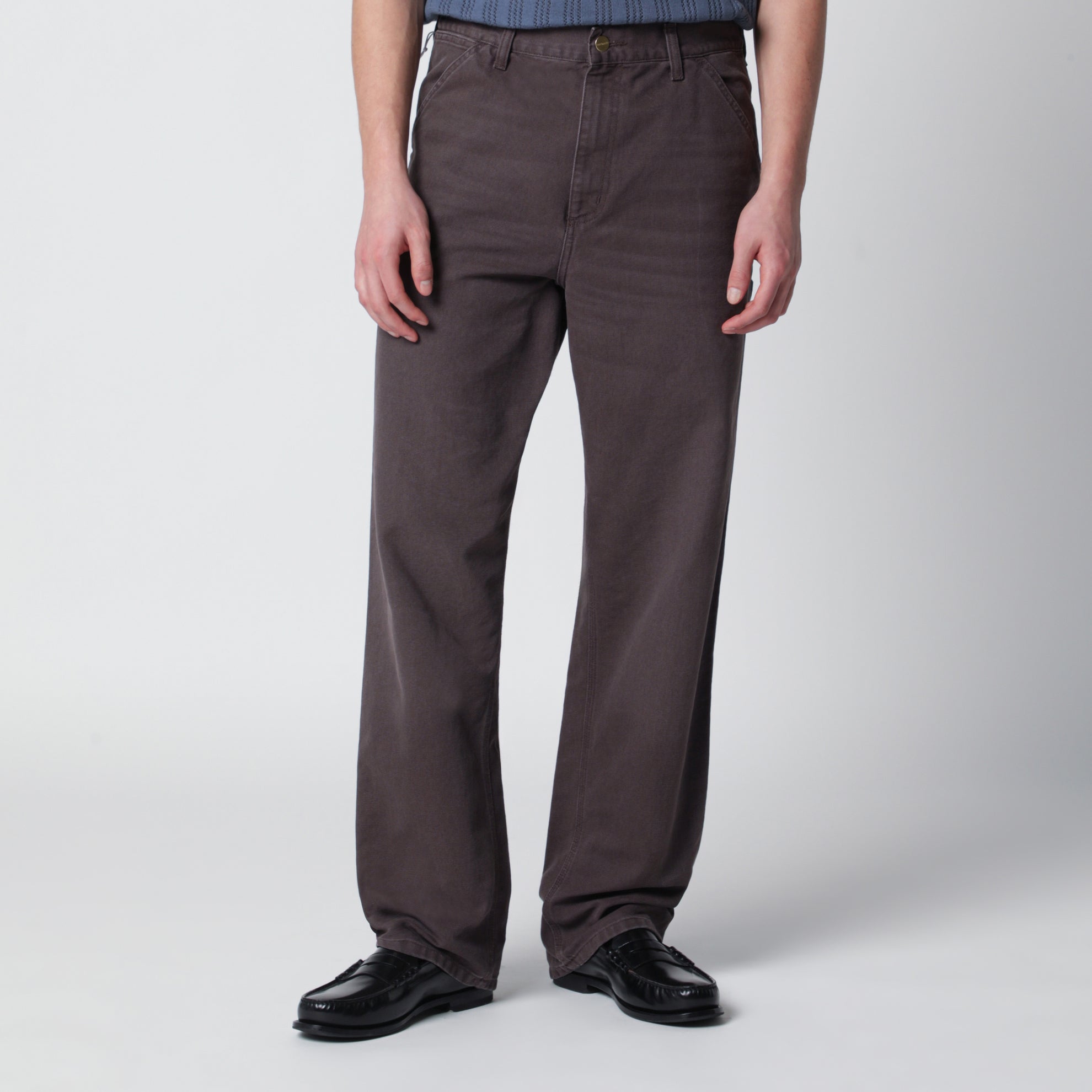 Single Knee Pant trousers in Dearborn Shale/Stone canvas