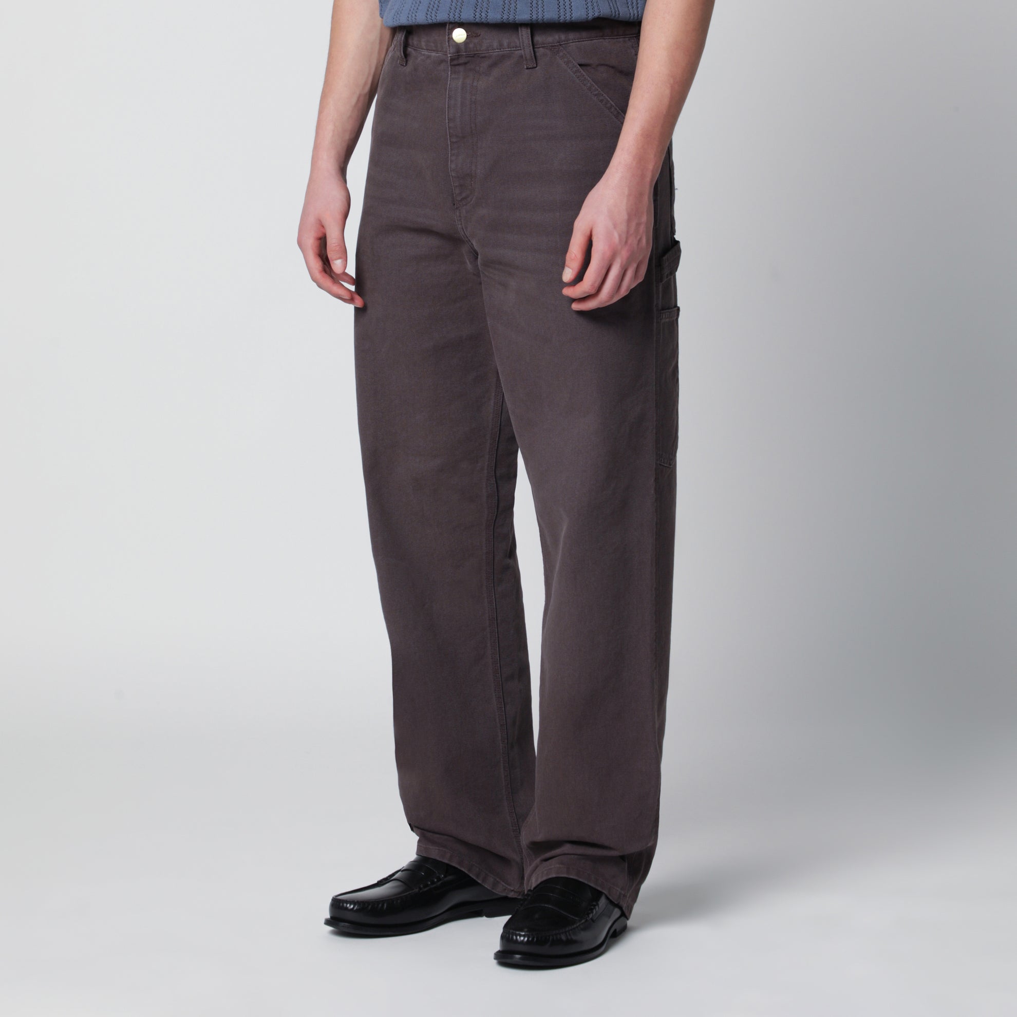 Single Knee Pant trousers in Dearborn Shale/Stone canvas