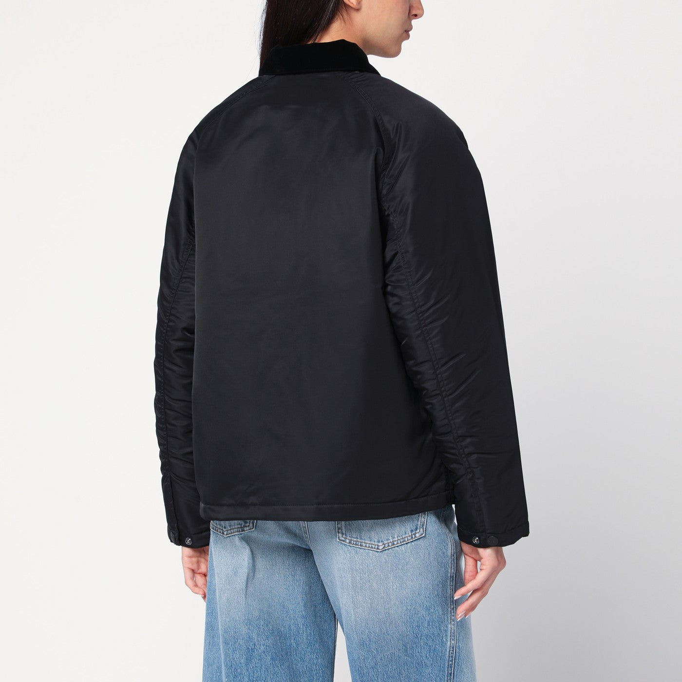 Alumni Chore Coat jacket in black nylon