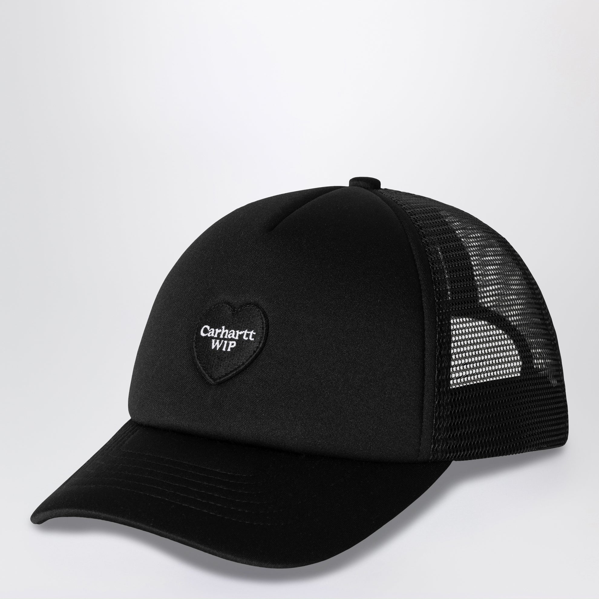 Heart Patch Trucker Cap Black