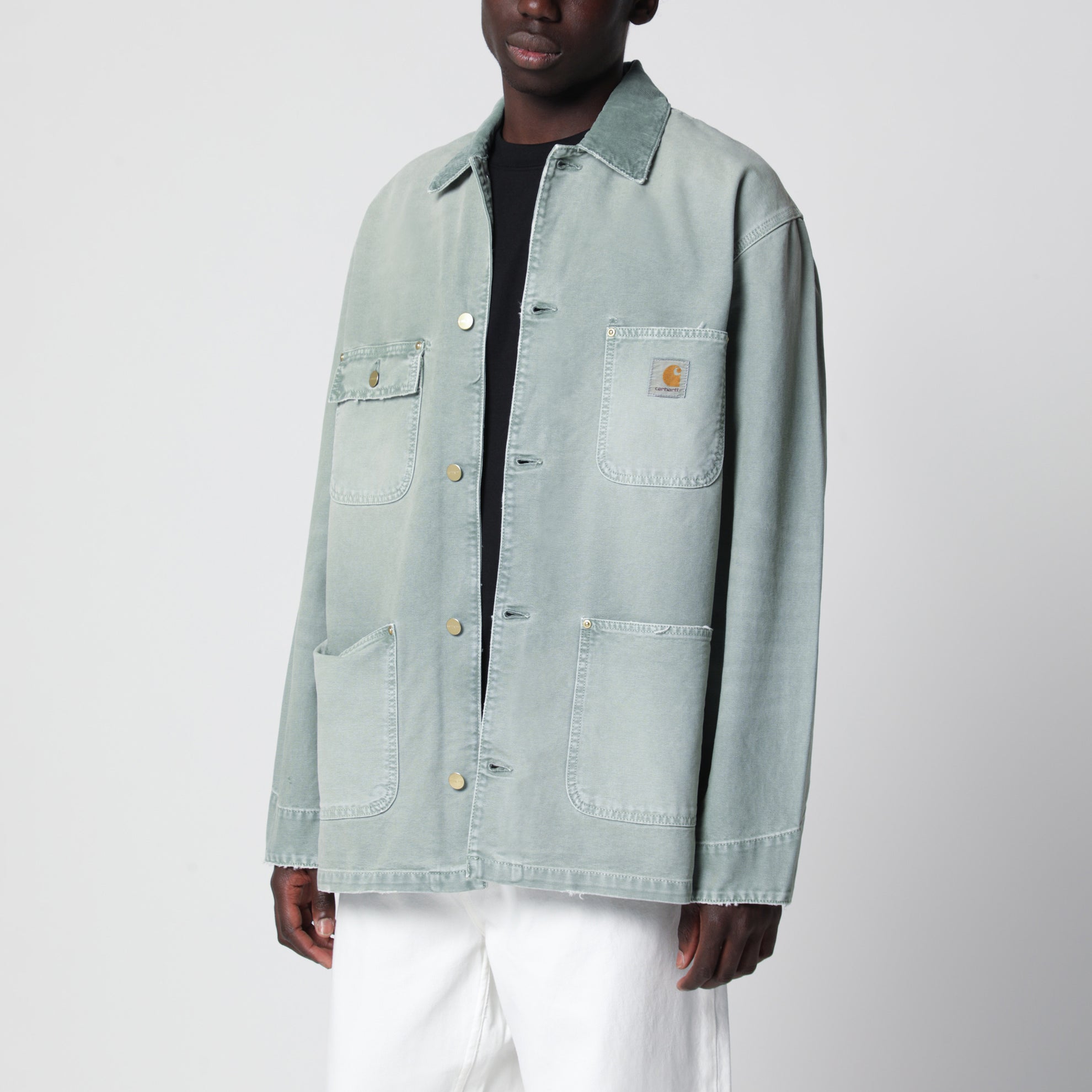 Giacca camicia Shady green/Destroy Washed