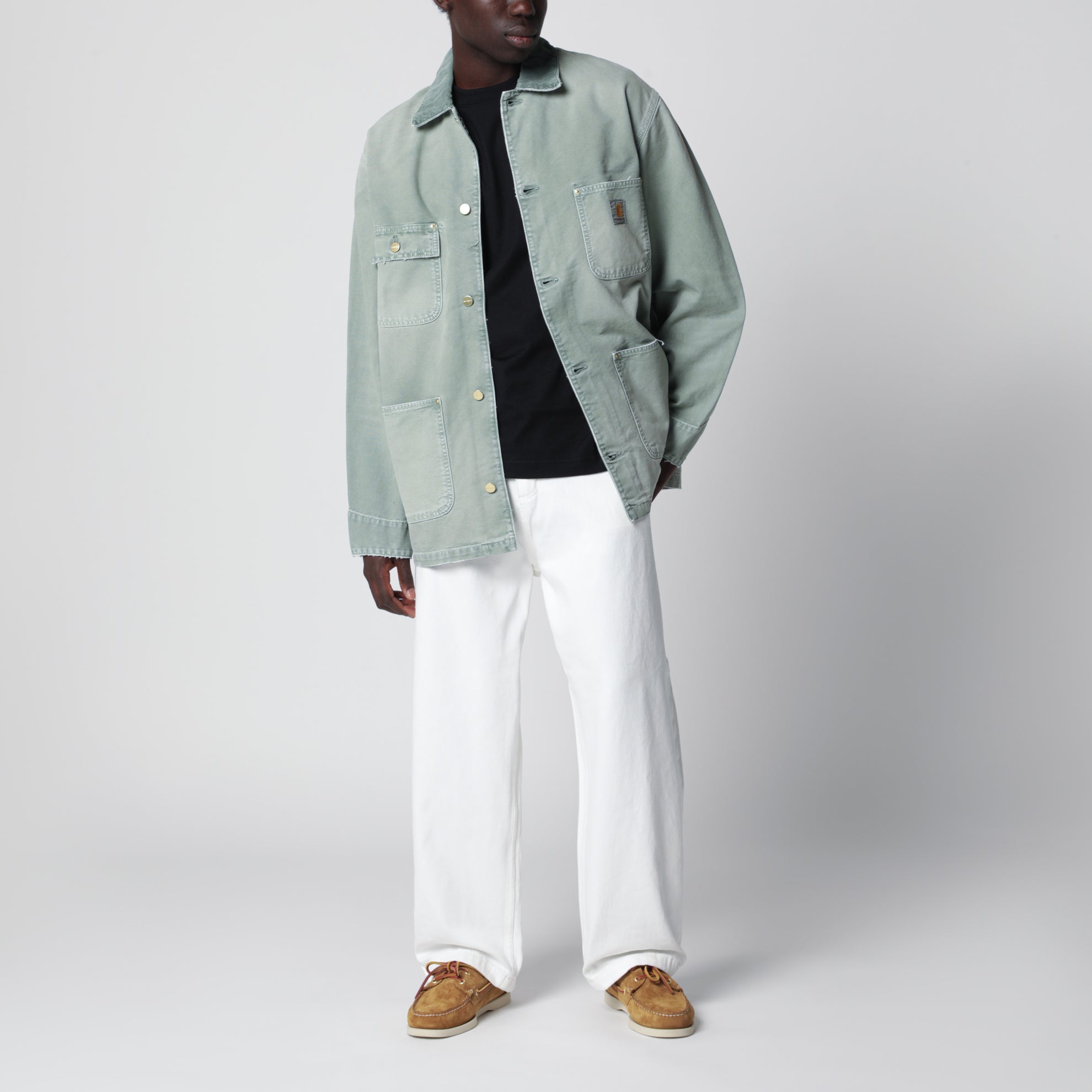 Giacca camicia Shady green/Destroy Washed