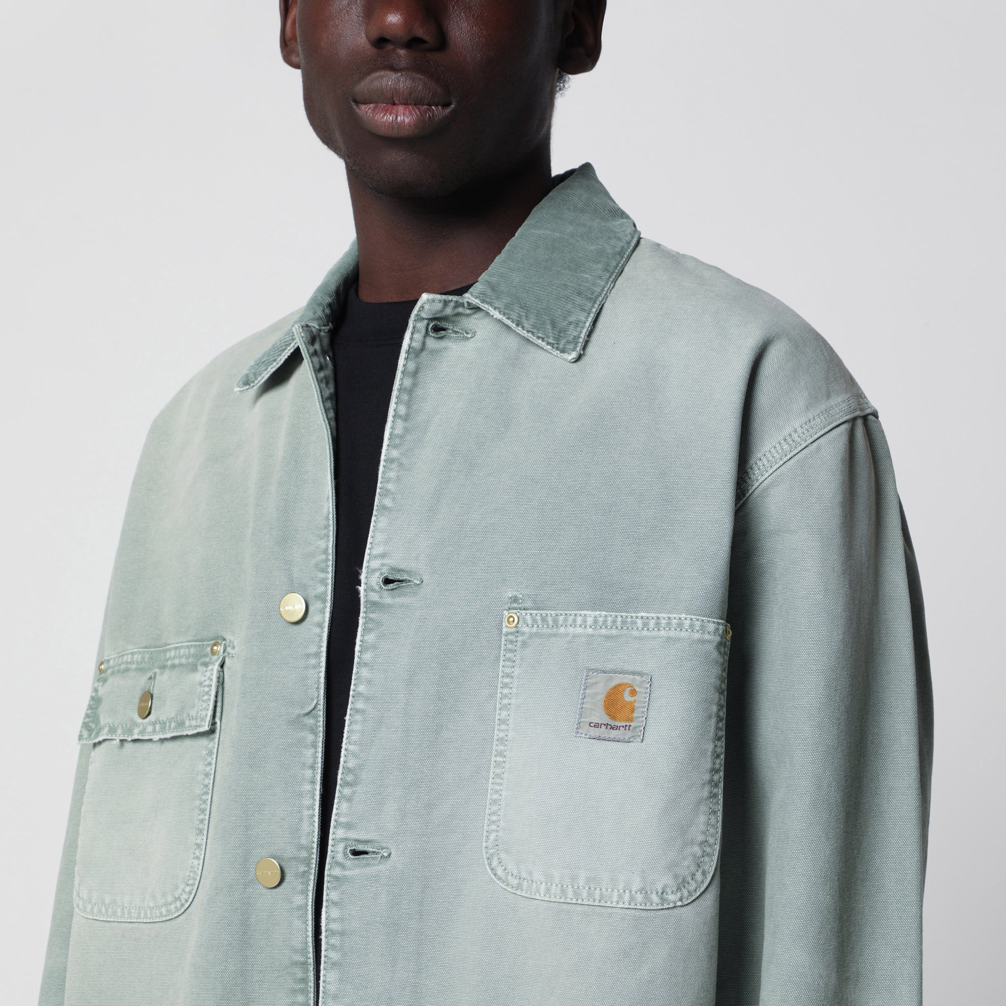 Giacca camicia Shady green/Destroy Washed