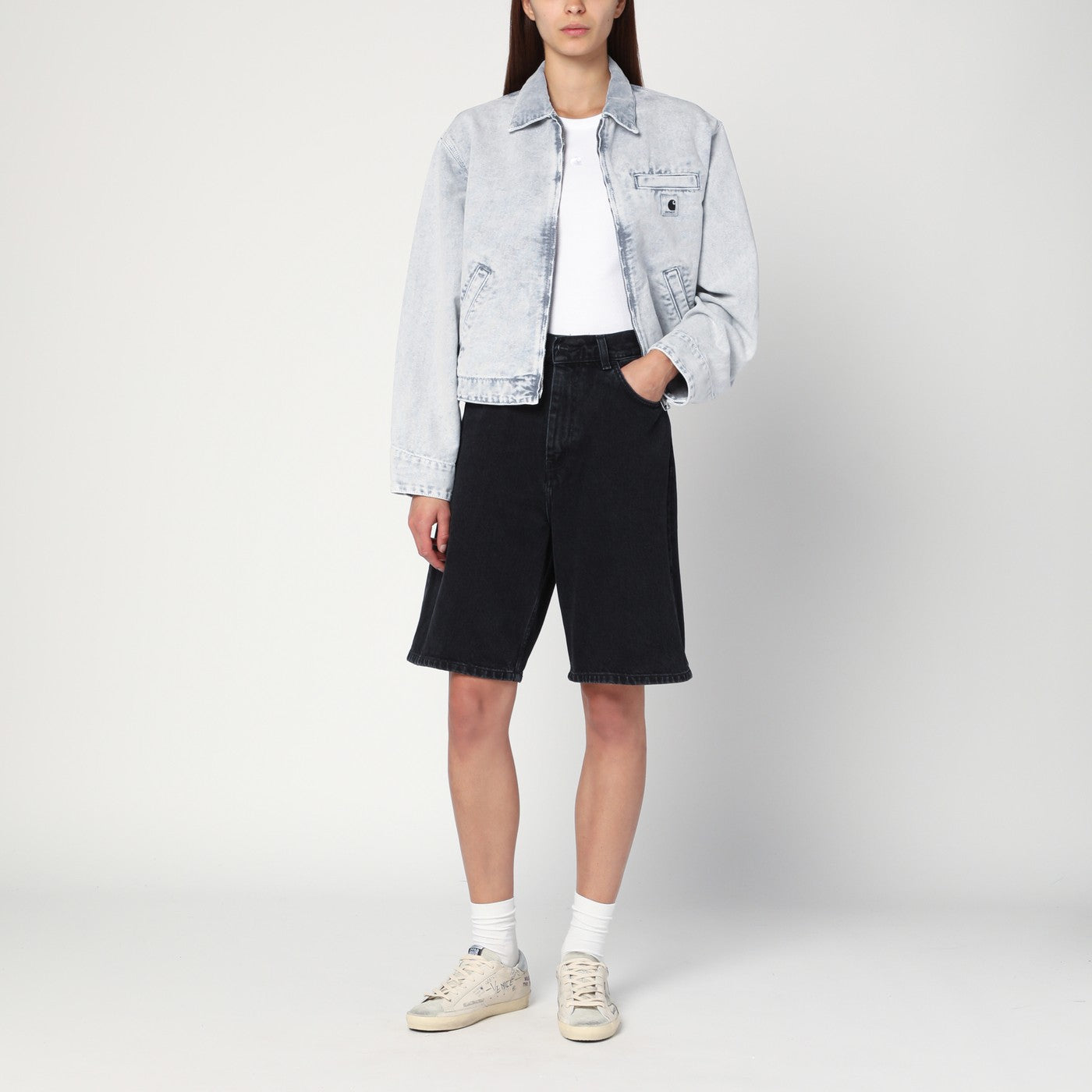W Emery Black/Chalk wash jacket