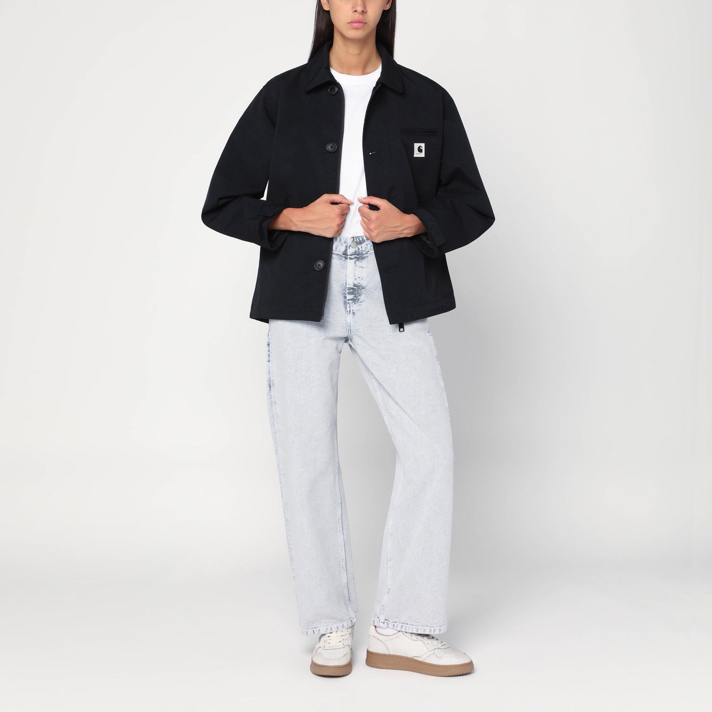 Pierce Pant Straight Black Chalk Wash