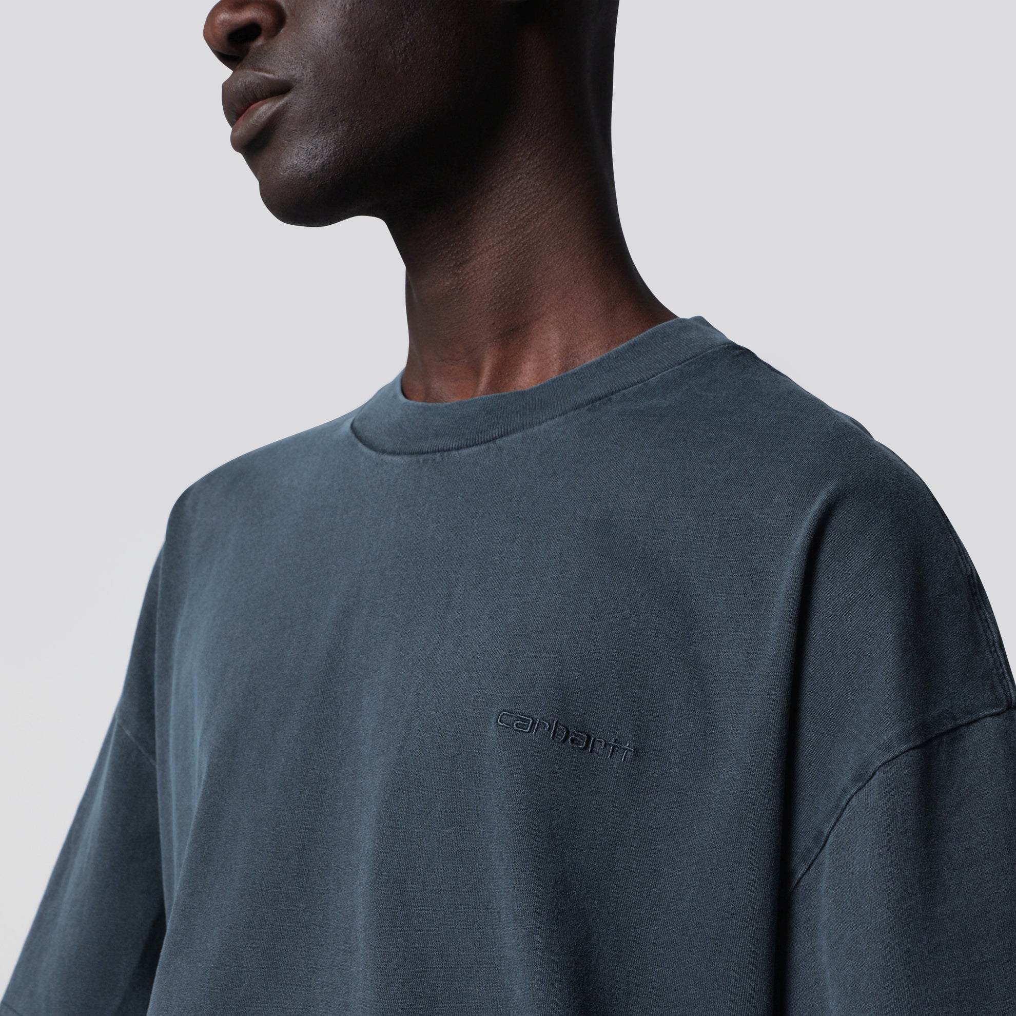 Benton short-sleeve cotton jersey T-shirt in carbon