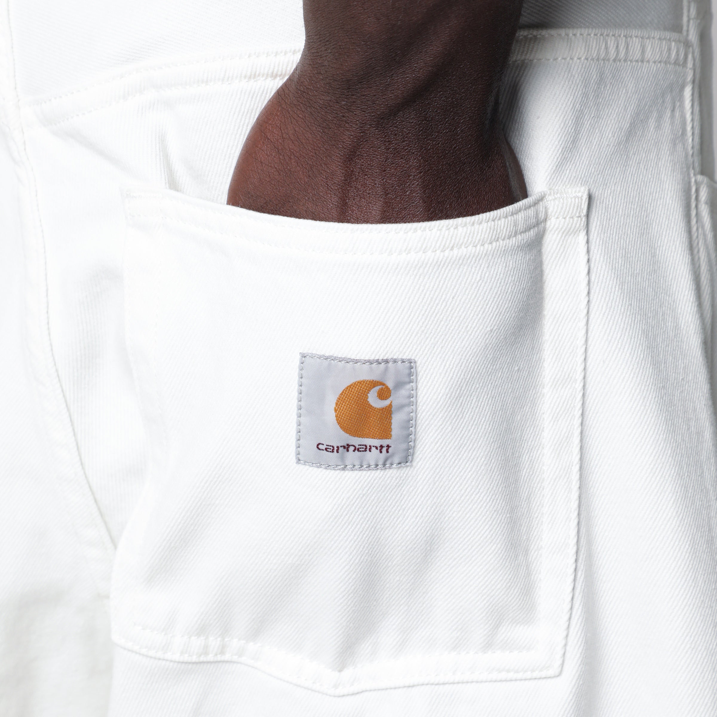 Carhartt WIP Brandon Pant White/Rinsed | TheDoubleF