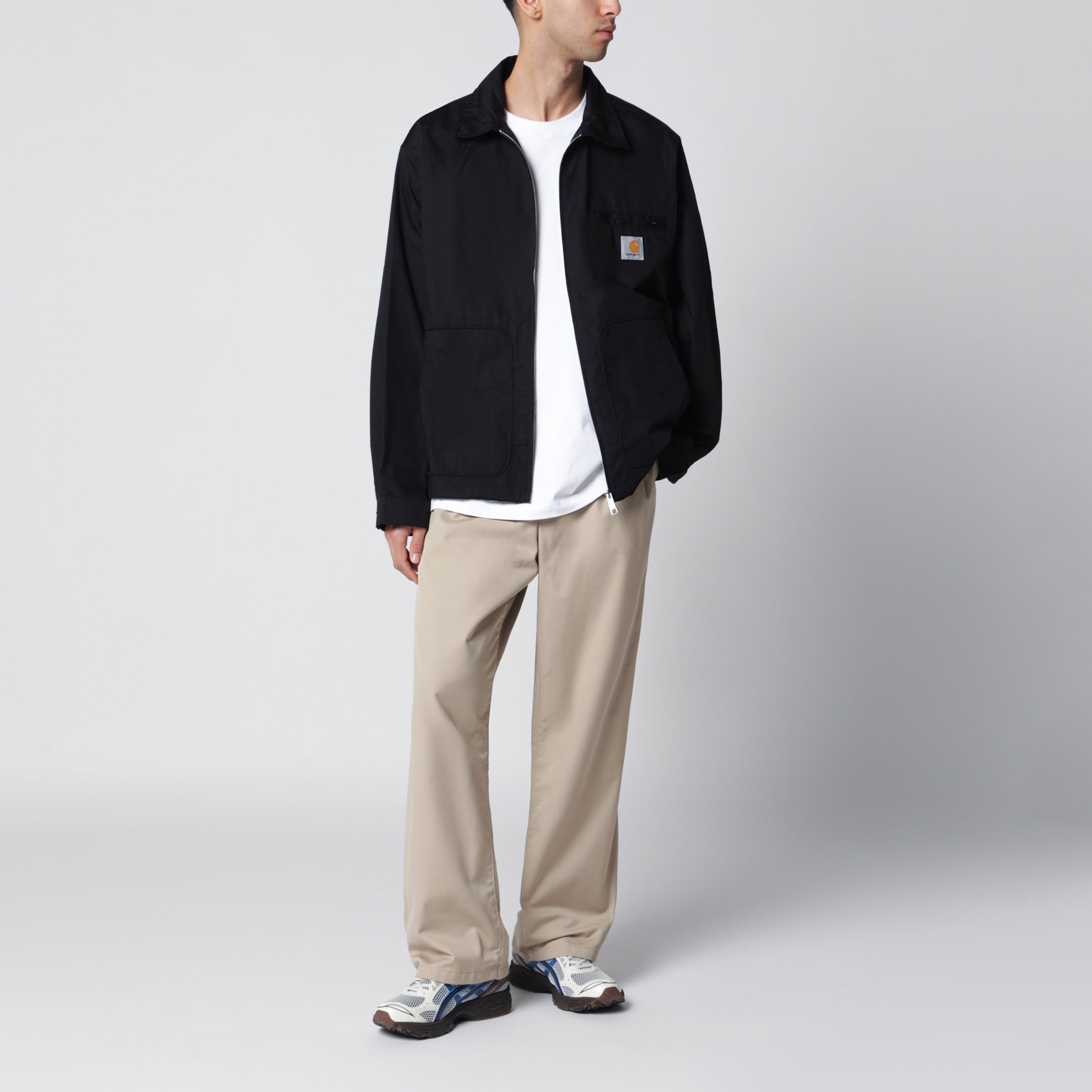 Postal Jacket in polyester-cotton, black