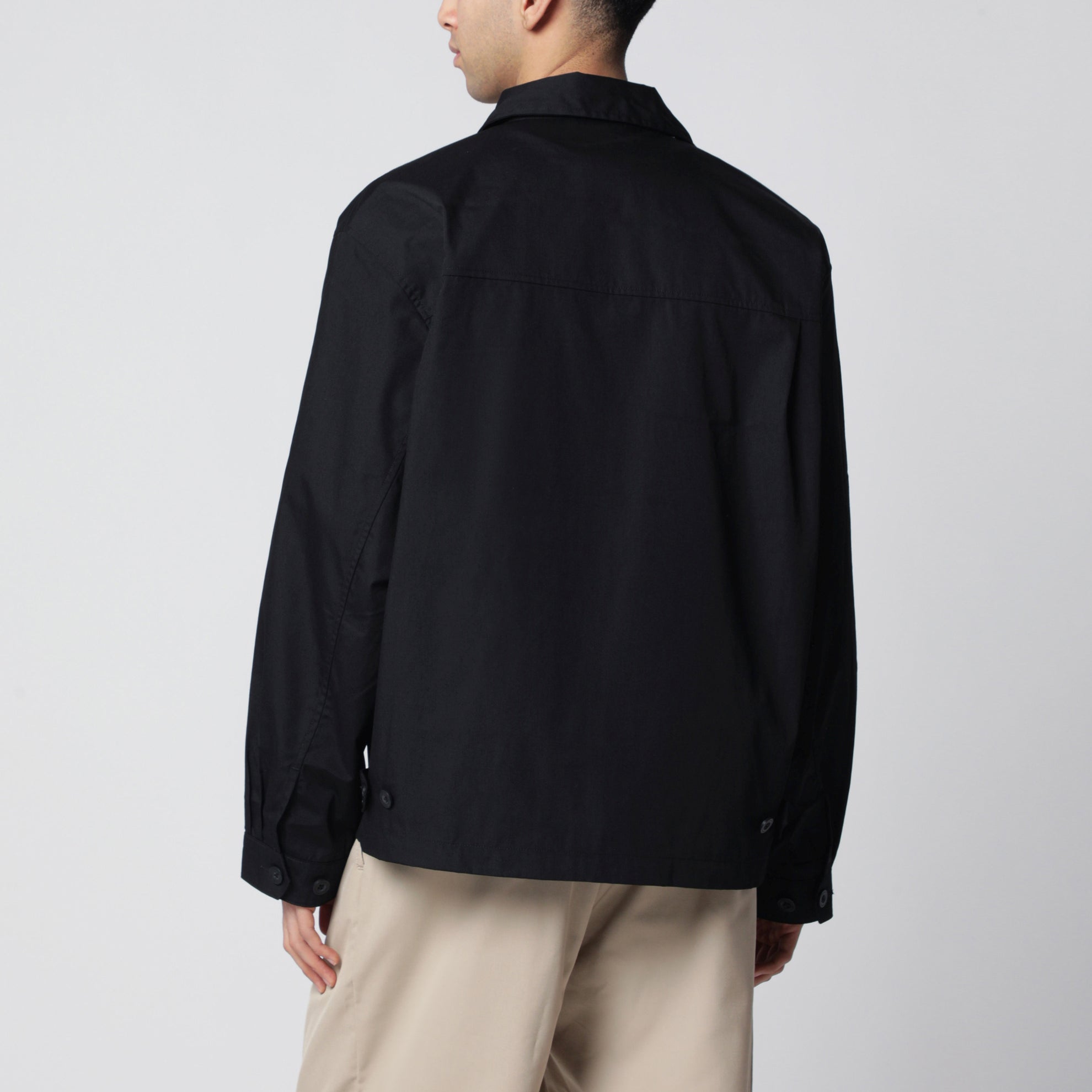 Postal Jacket in polyester-cotton, black