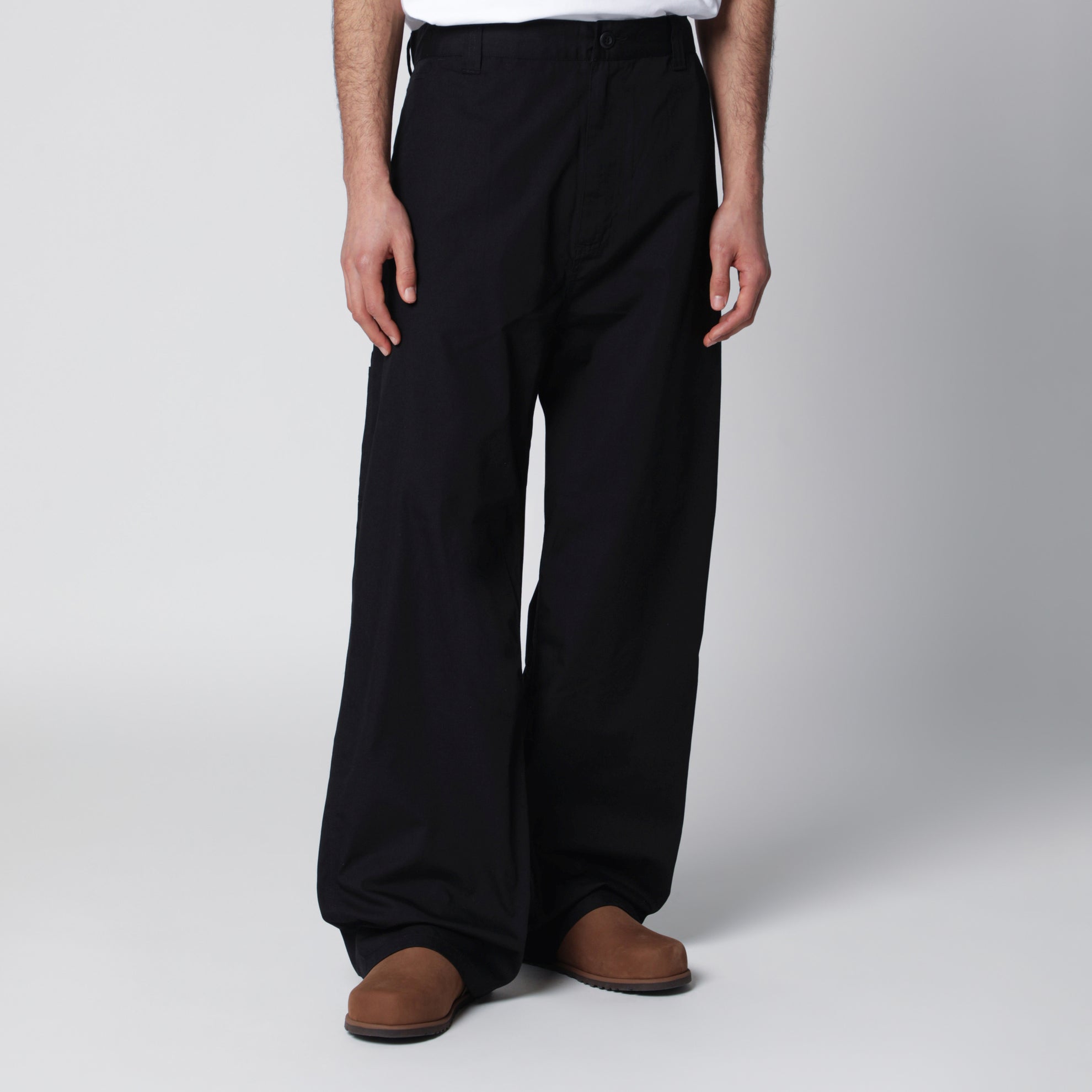 Pantalon Postal Single Knee en polycoton noir