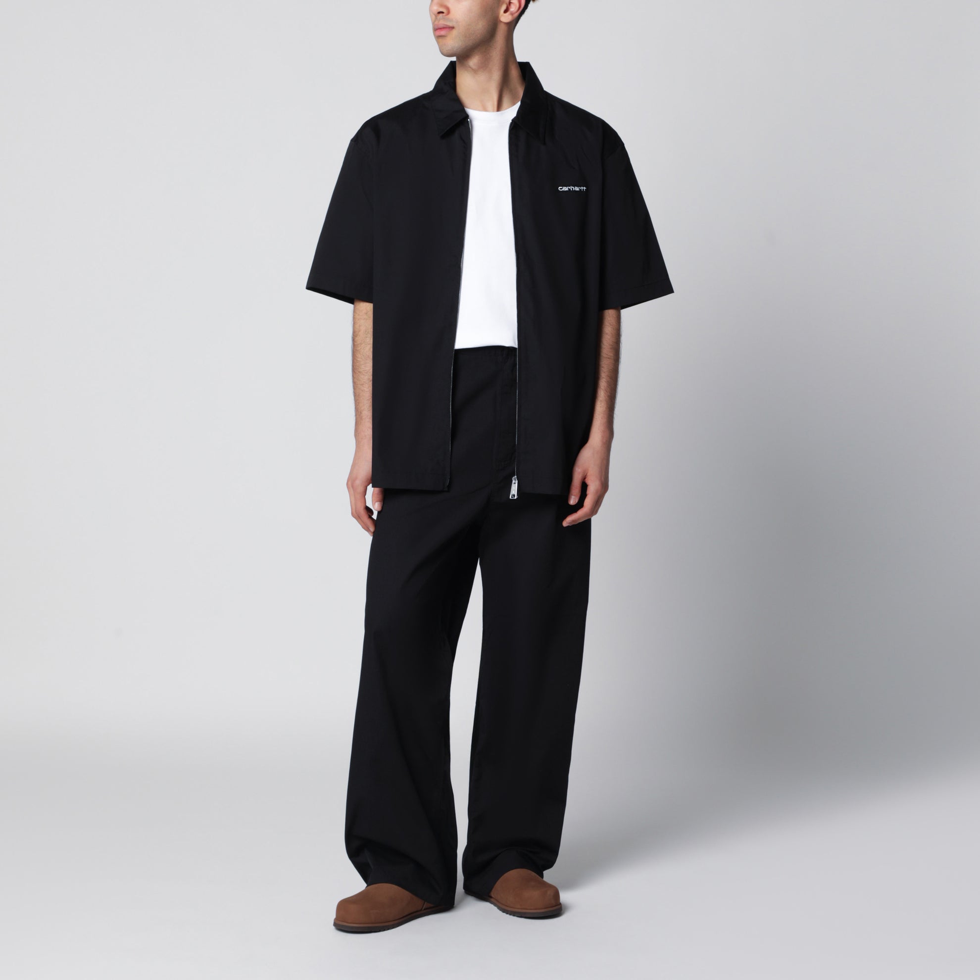 Pantalon Postal Single Knee en polycoton noir