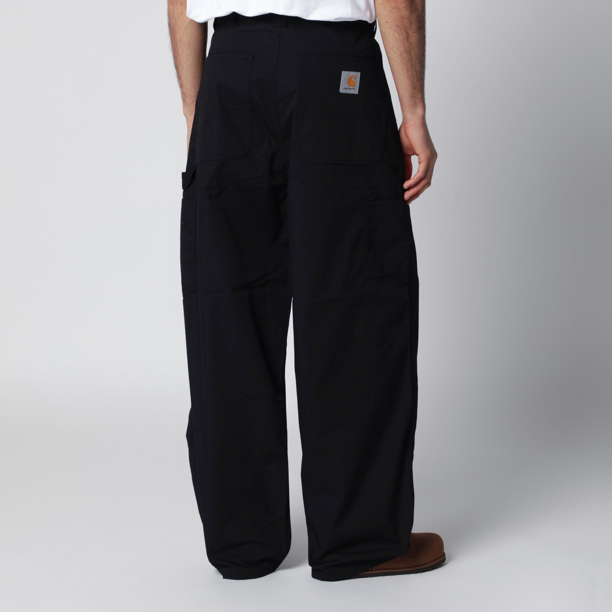 Pantalon Postal Single Knee en polycoton noir
