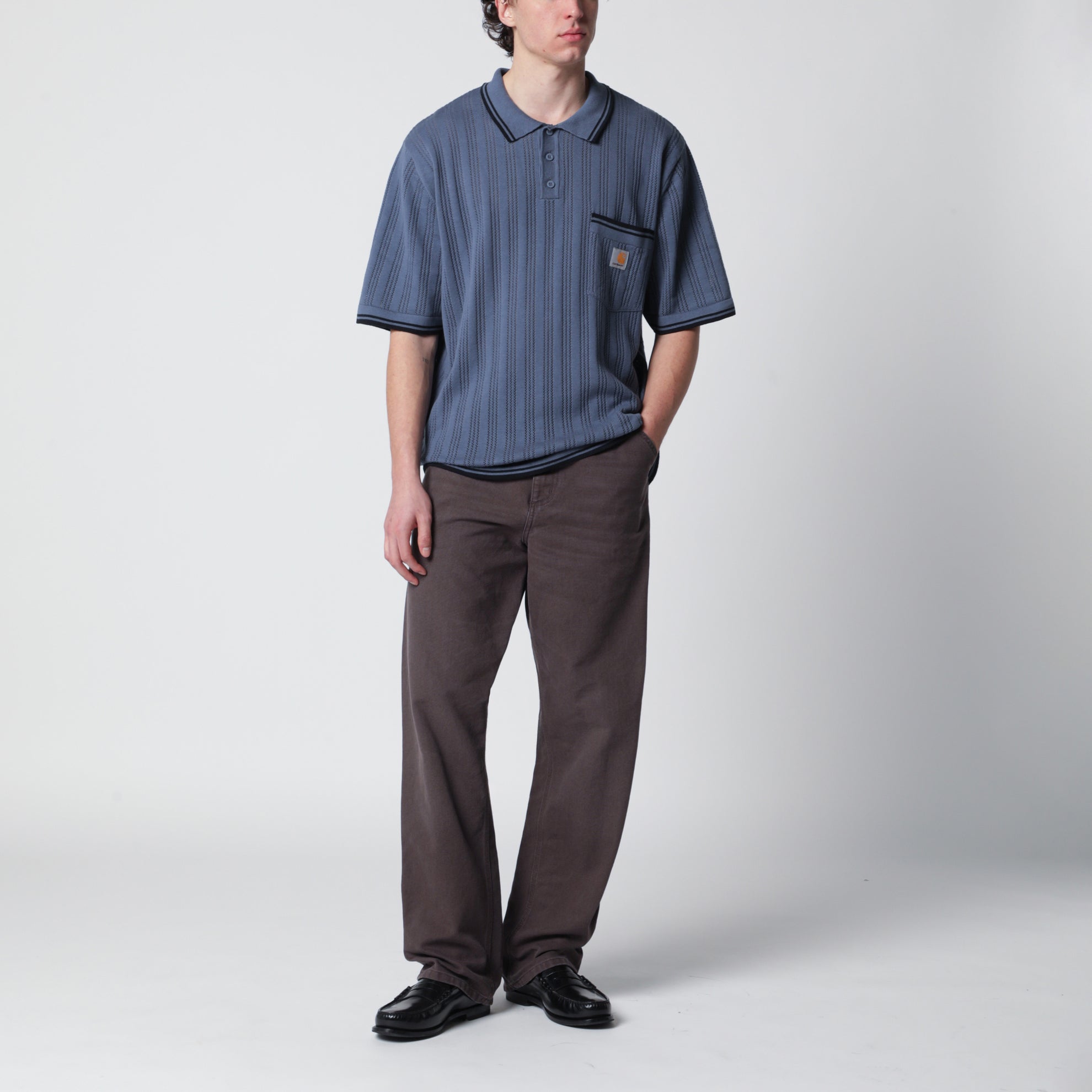 S/S Ramsey Polo Velvet Blue/Deep Night