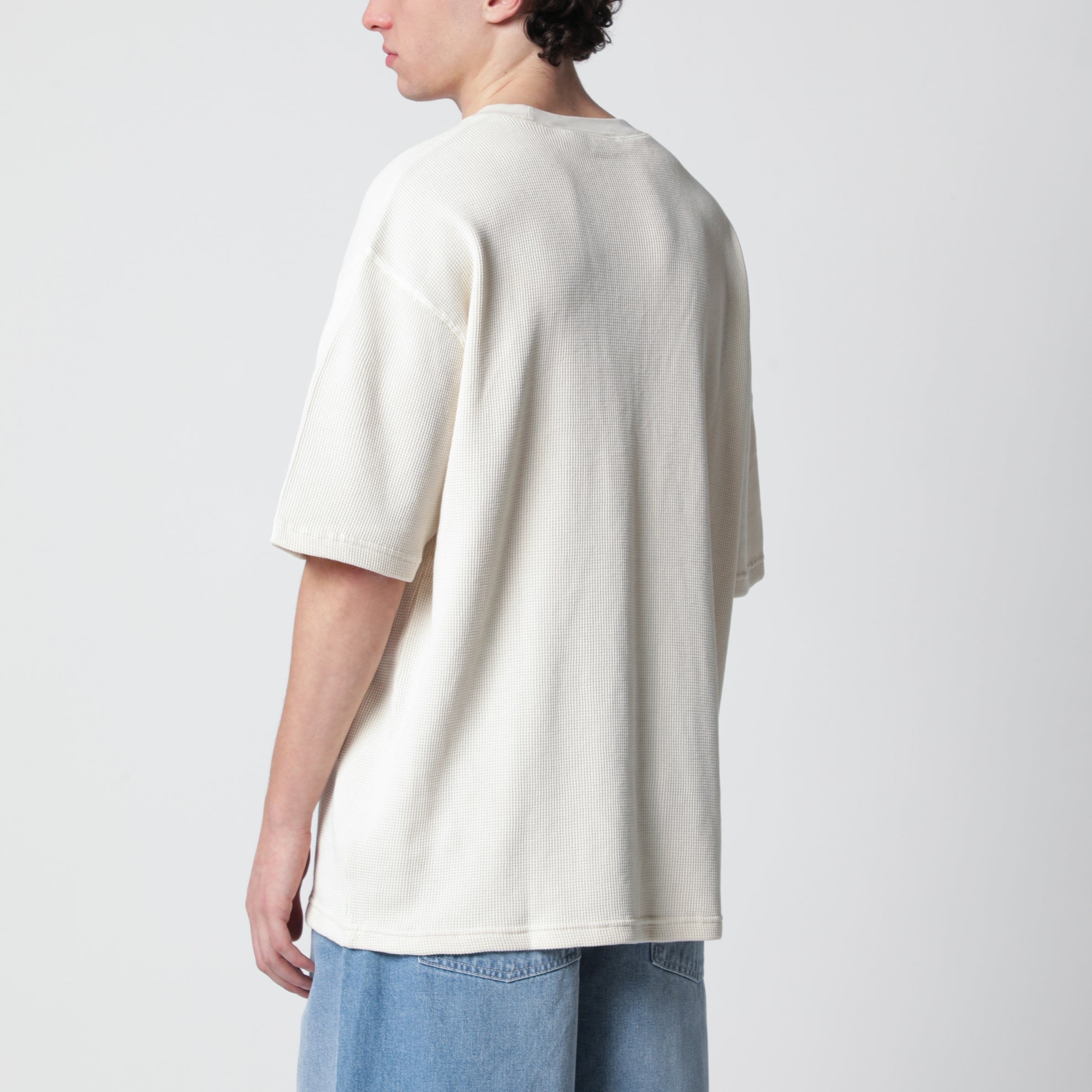 S/S Nelson Waffle T-Shirt Natural/Garment dyed