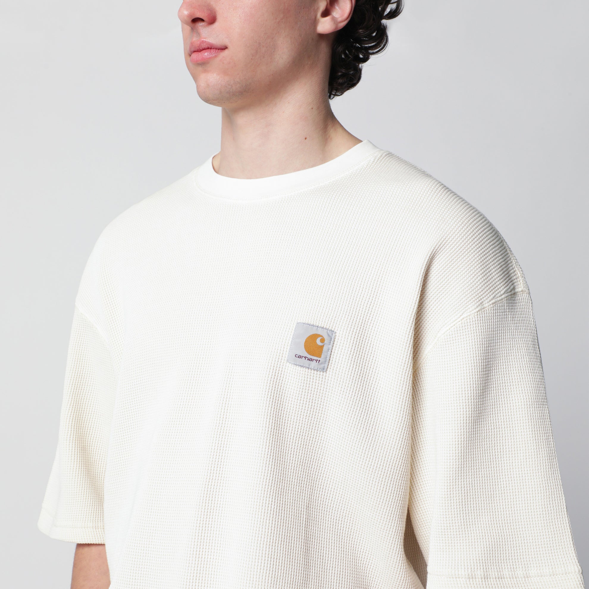 S/S Nelson Waffle T-Shirt Natural/Garment dyed