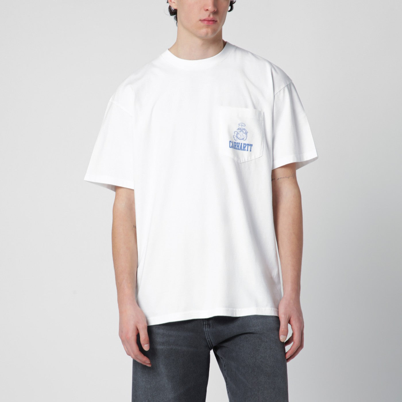 T-shirt S/S Pond Corps Pocket blanc