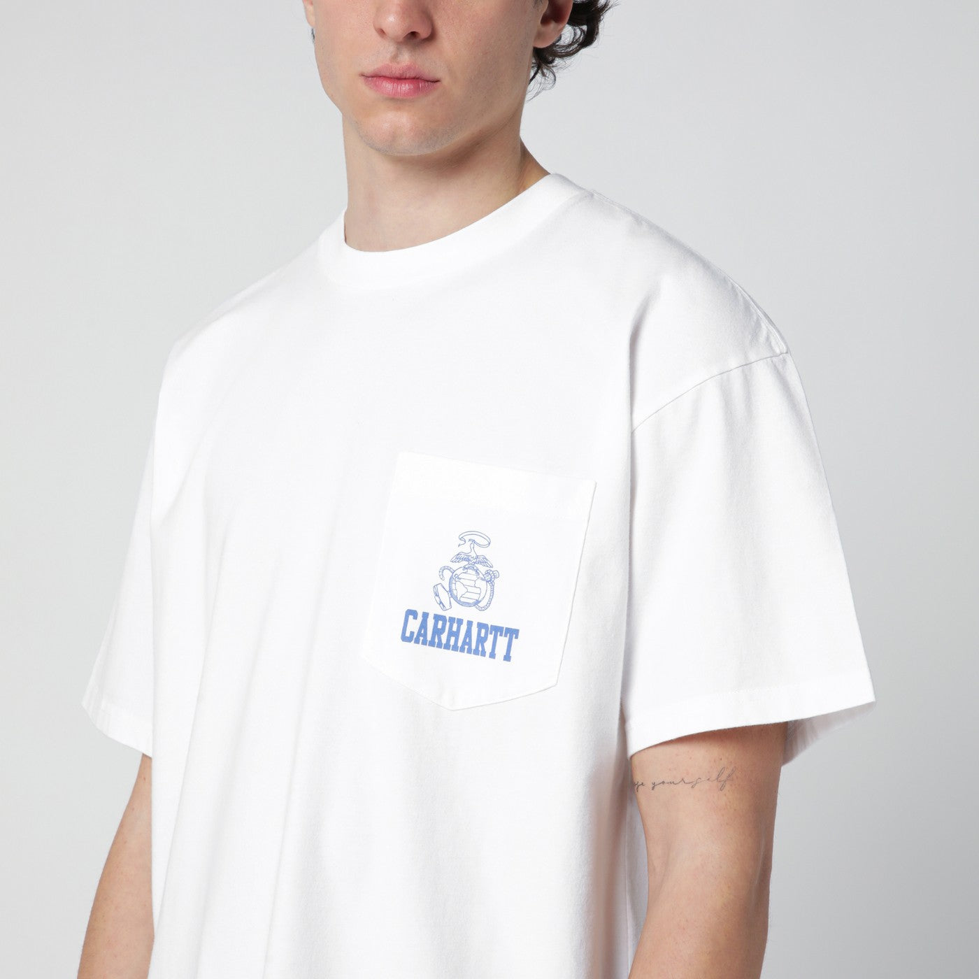 T-shirt S/S Pond Corps Pocket blanc