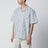 Camicia Leavel a righe in seersucker blu