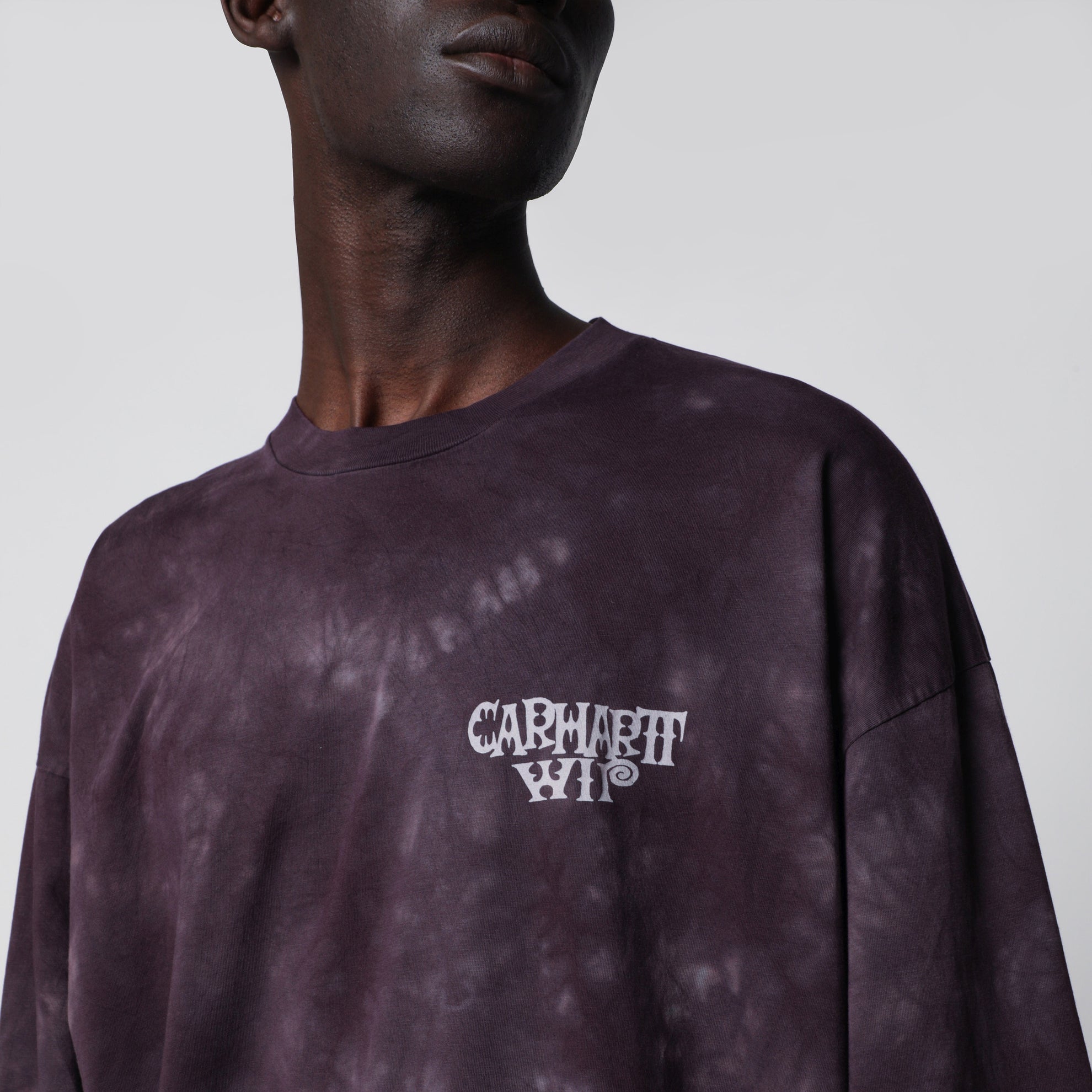 T-shirt L/S Radiate tie-dye en coton bio violette